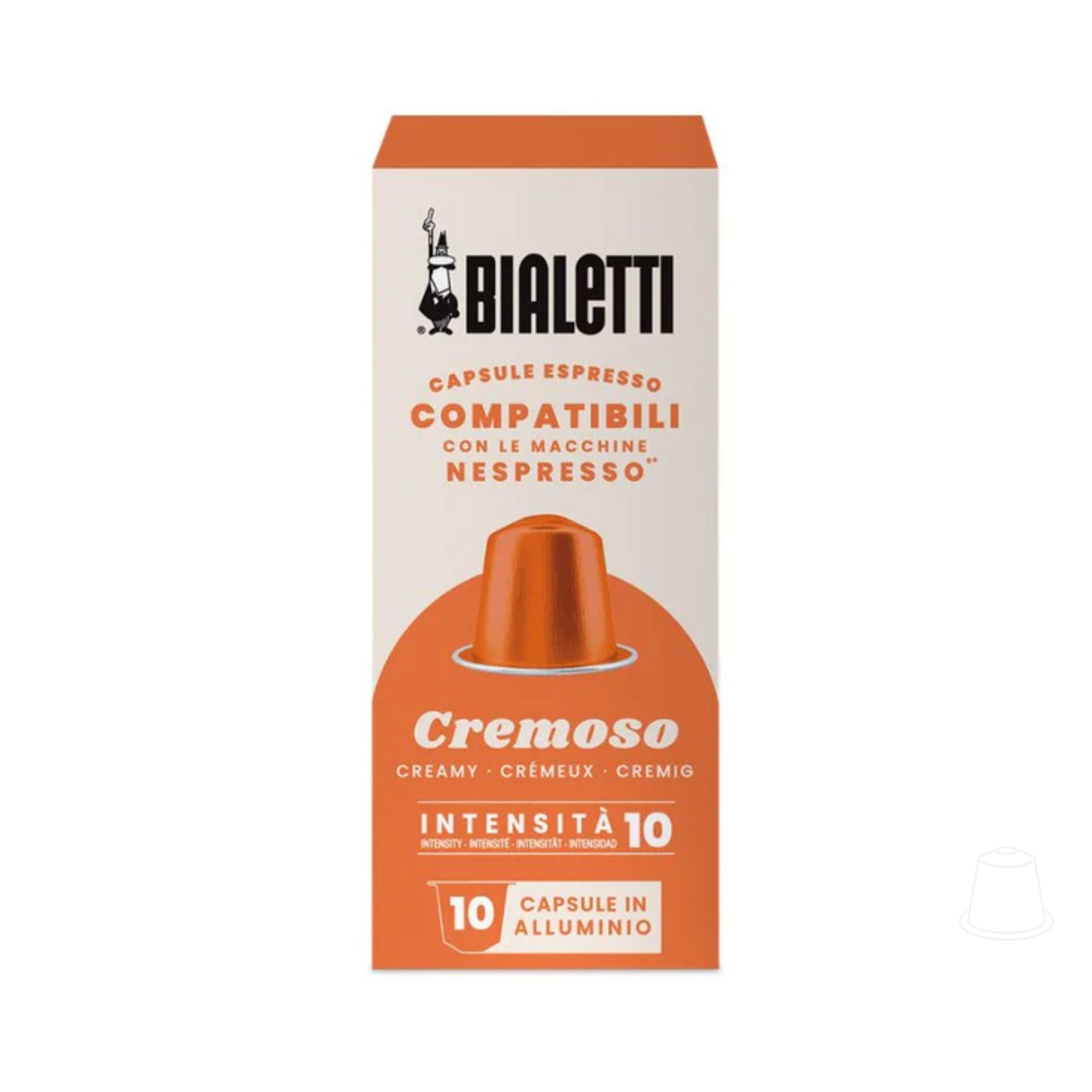 Bialetti Cremoso coffee capsules 10 pack Nespresso compatible smooth nutty fruity notes medium roast Garden State Singapore B2B coffee supply