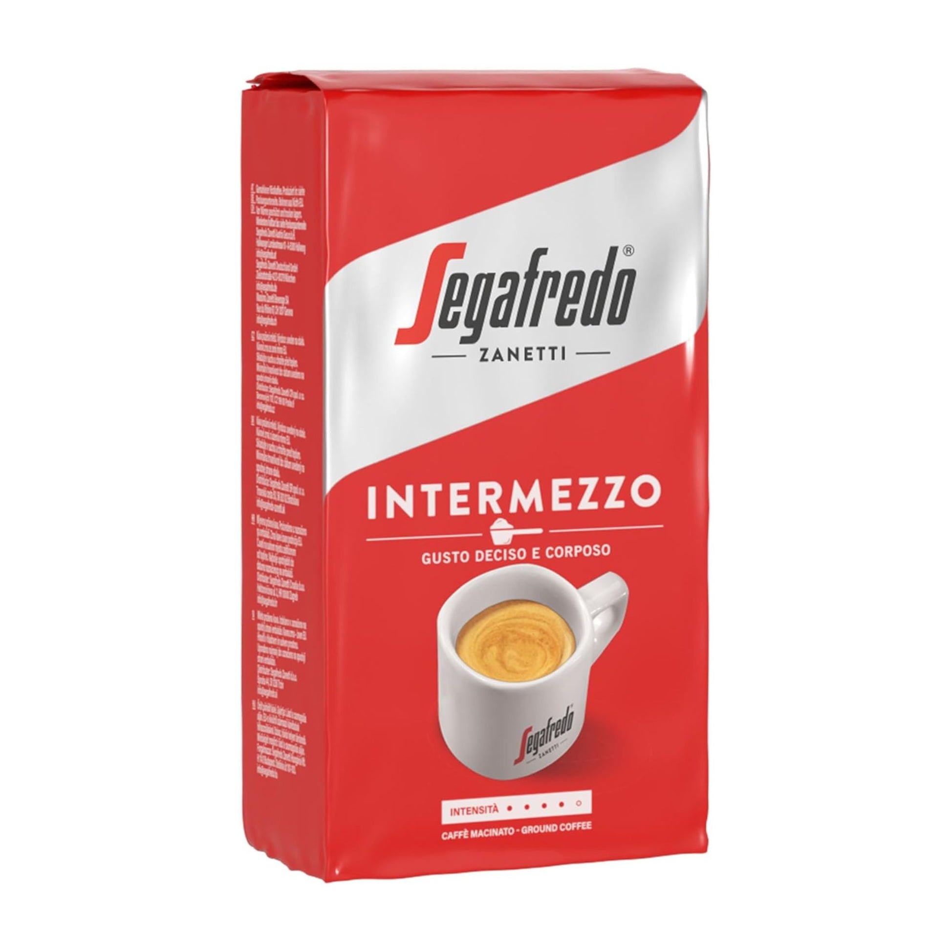 GardenState, Segafredo Zanetti Intermezzo Gusto Deciso E Corposo Ground Coffee. Full bodied premium Italian Espresso blend.