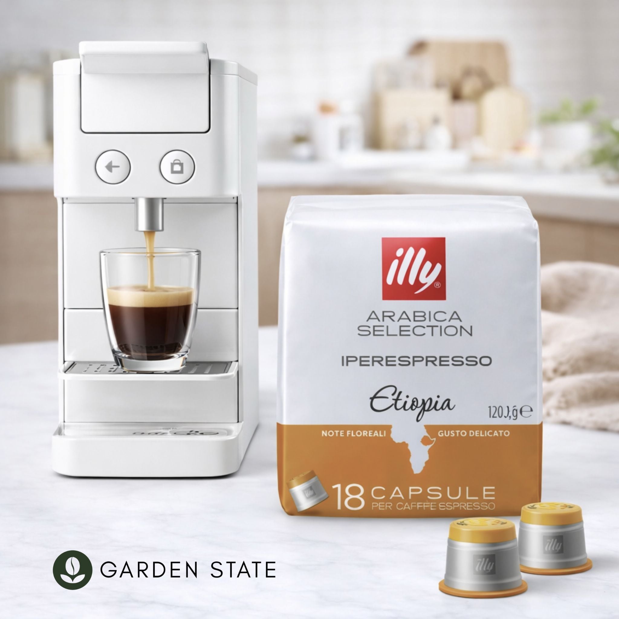 GardenState, wholesale european coffee. Illy Arabica Selection Etiopia Iperespresso capsules.