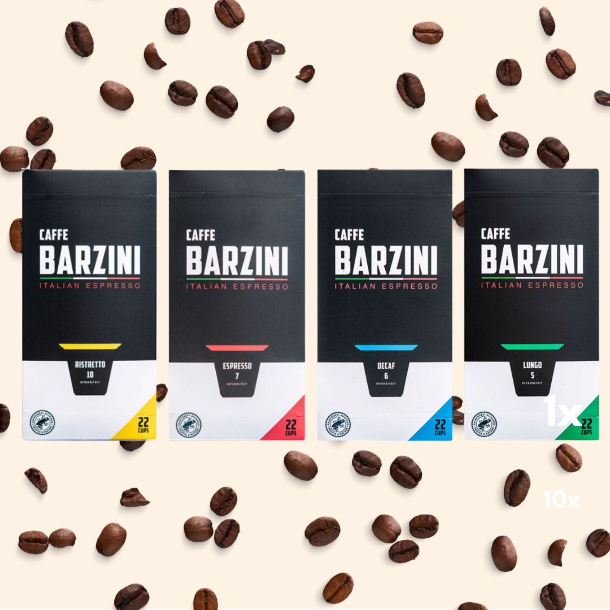 Barzini – Pack of 22 Nespresso Original Compatible Coffee Capsules