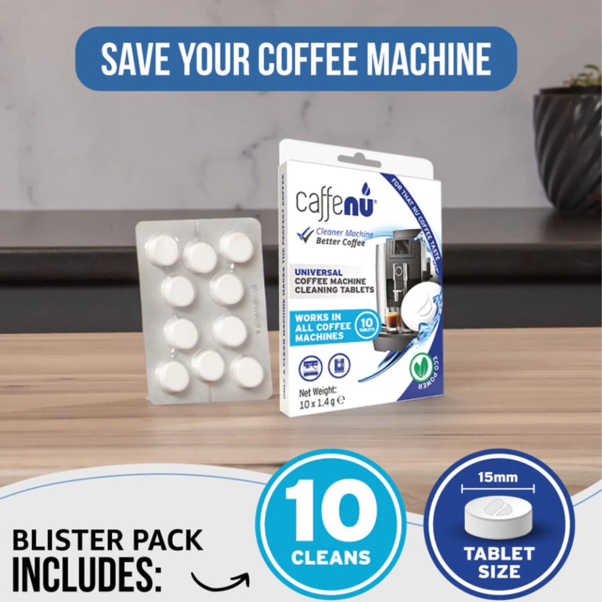 Caffenu Coffee Machine Cleaning Tablets (10 tablets)