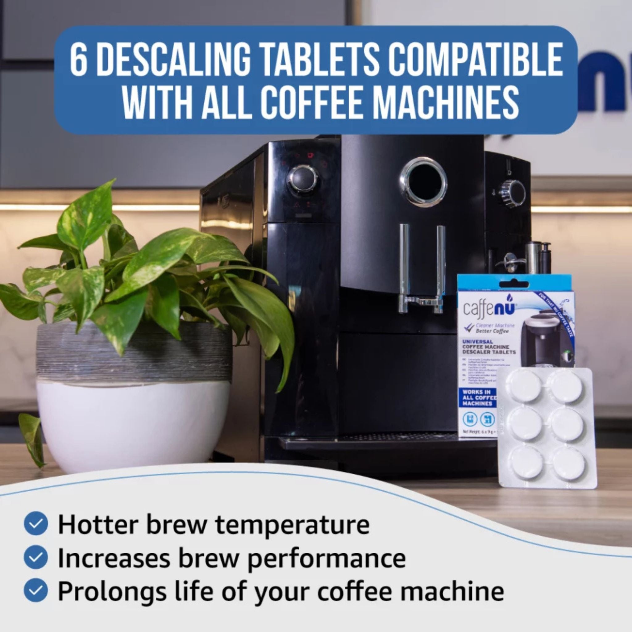 Caffenu Universal Coffee Machine Descaler Tablets (6x)