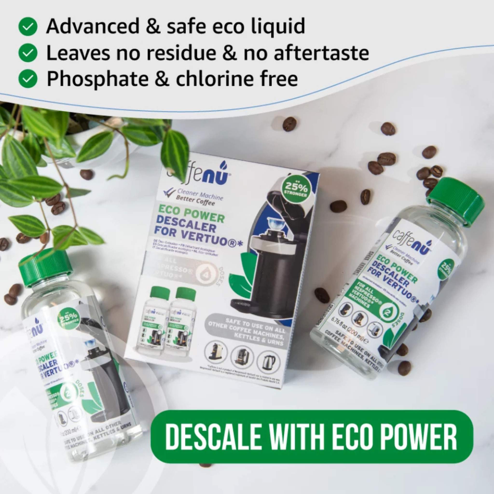 Caffenu Eco Power Descaler for Nespresso Vertuo Line