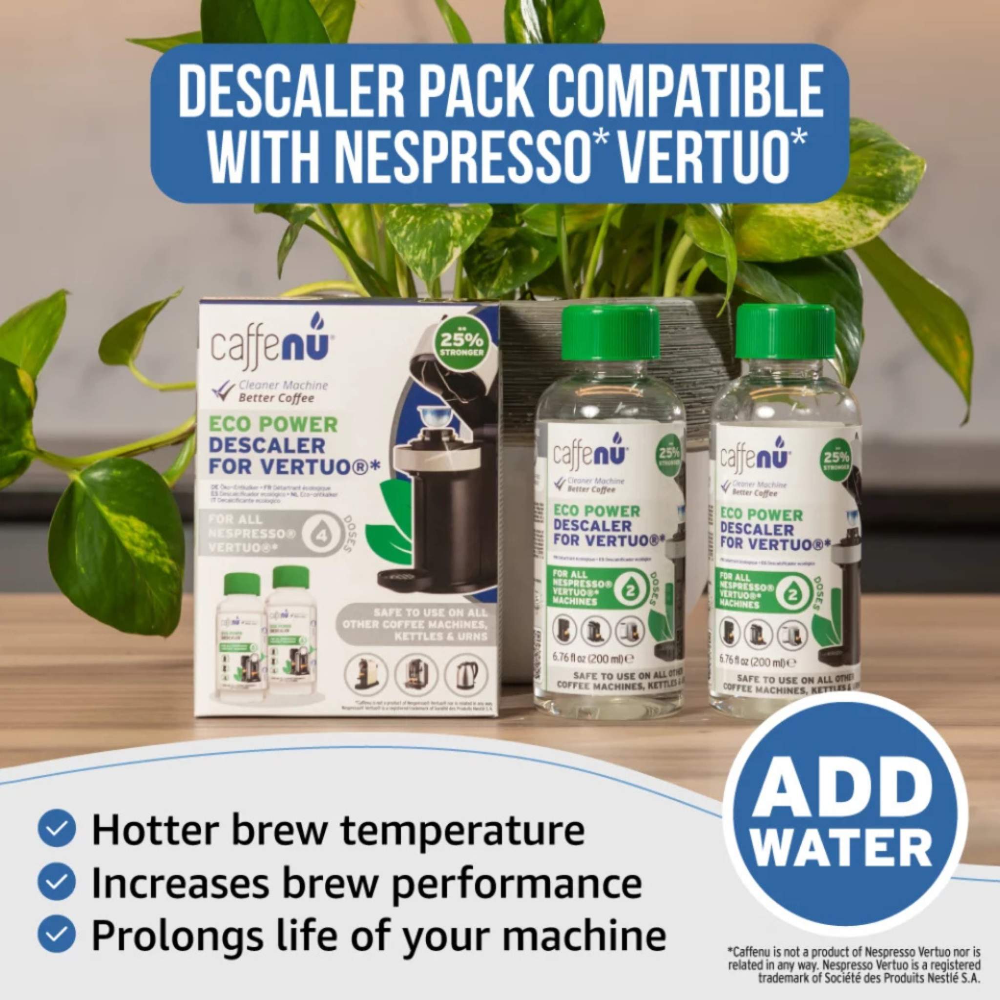 Caffenu Eco Power Descaler for Nespresso Vertuo Line