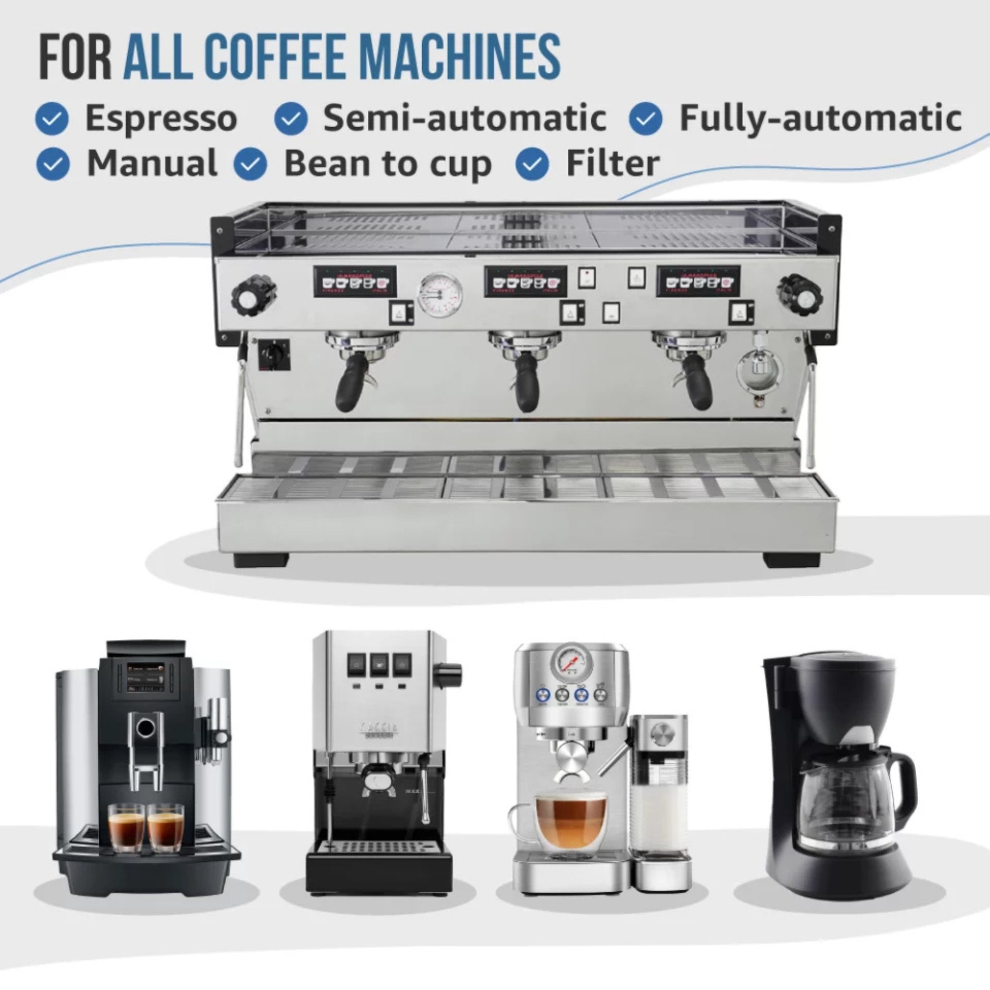 gardenstate Caffenu Cleaning Tablets (100) — commercial espresso, bean-to-cup and filter machine cleaner; fast-dissolving, eco-friendly, phosphate- and chlorine-free; removes coffee oils to improve taste and performance.