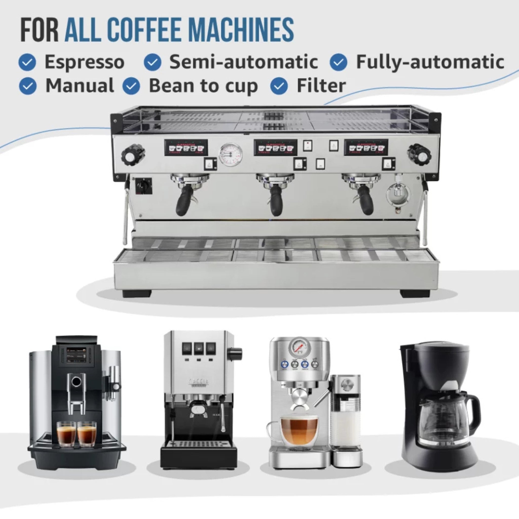 gardenstate Caffenu Cleaning Tablets (100) — commercial espresso, bean-to-cup and filter machine cleaner; fast-dissolving, eco-friendly, phosphate- and chlorine-free; removes coffee oils to improve taste and performance.