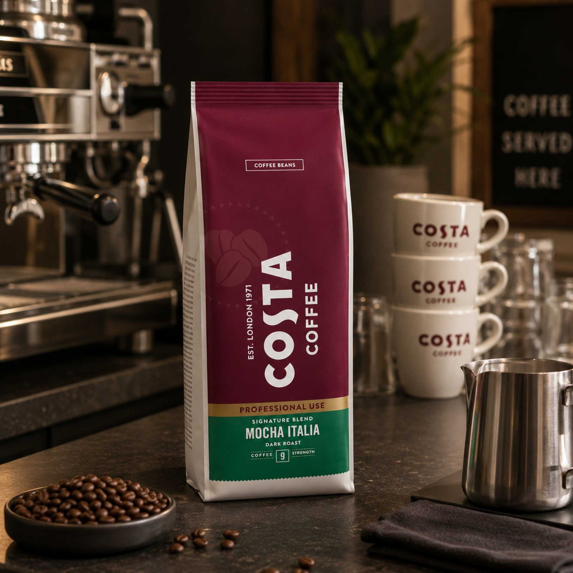 GardenState Costa Coffee Brazilian Single Origin Dark Roast coffee beans for professional use, horeca supply Singapore.