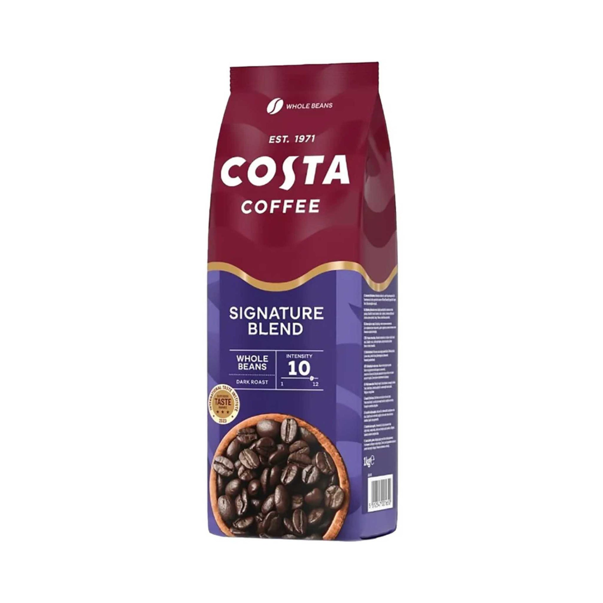 Costa Signature Blend whole bean coffee for offices cafés and hotels in Singapore dark roast espresso beans for professional coffee machines.
