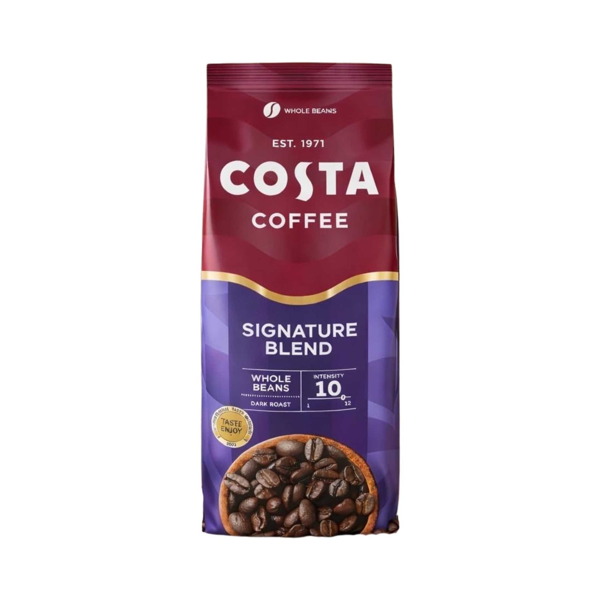 Costa Signature Blend whole bean coffee for offices cafés and hotels in Singapore dark roast espresso beans for professional coffee machines.