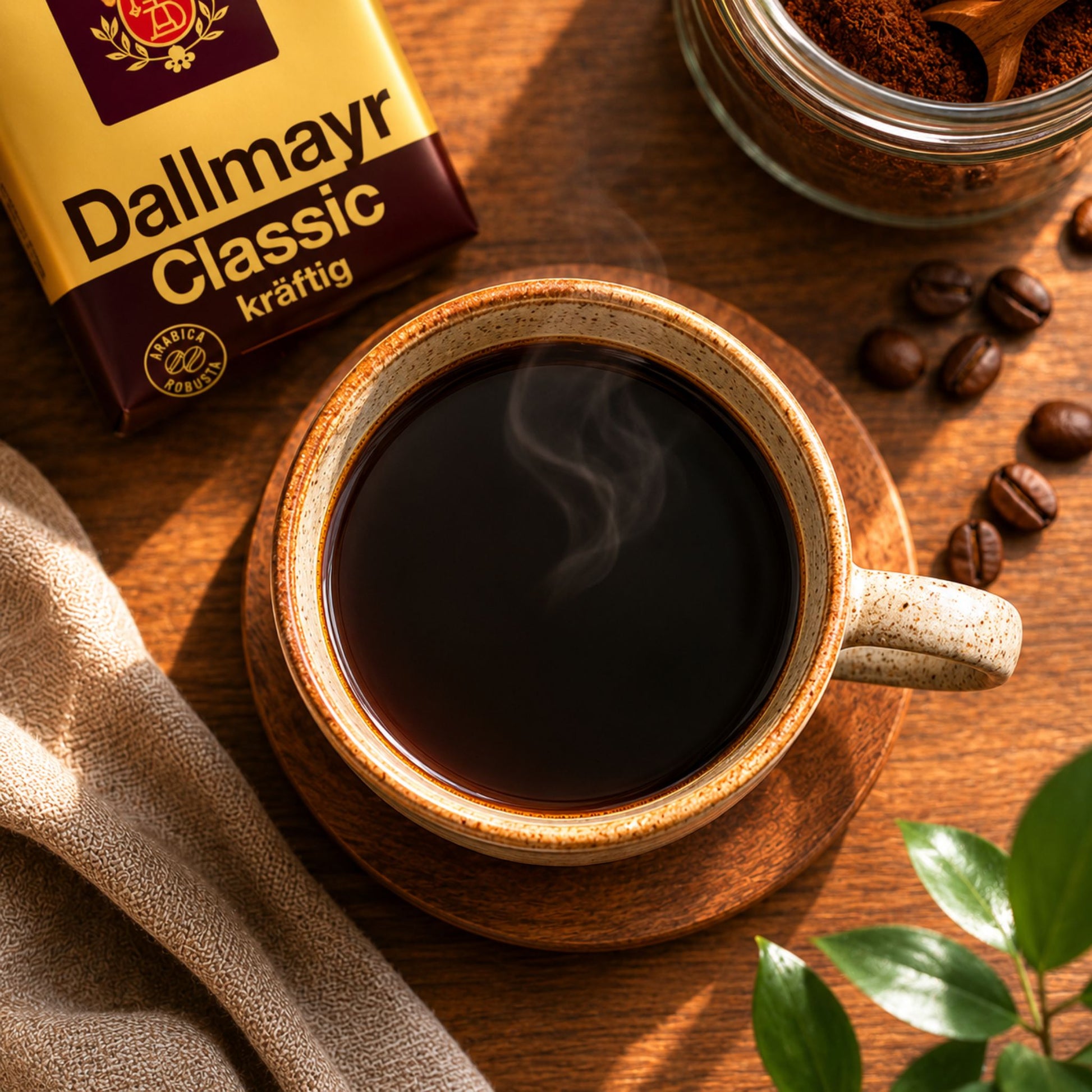 GardenState, Dallmayr Classic Strong Ground Coffee 500g – bold 8/10 intensity blend of Arabica and Robusta with full-bodied flavor and low acidity, ideal for office and hospitality use.