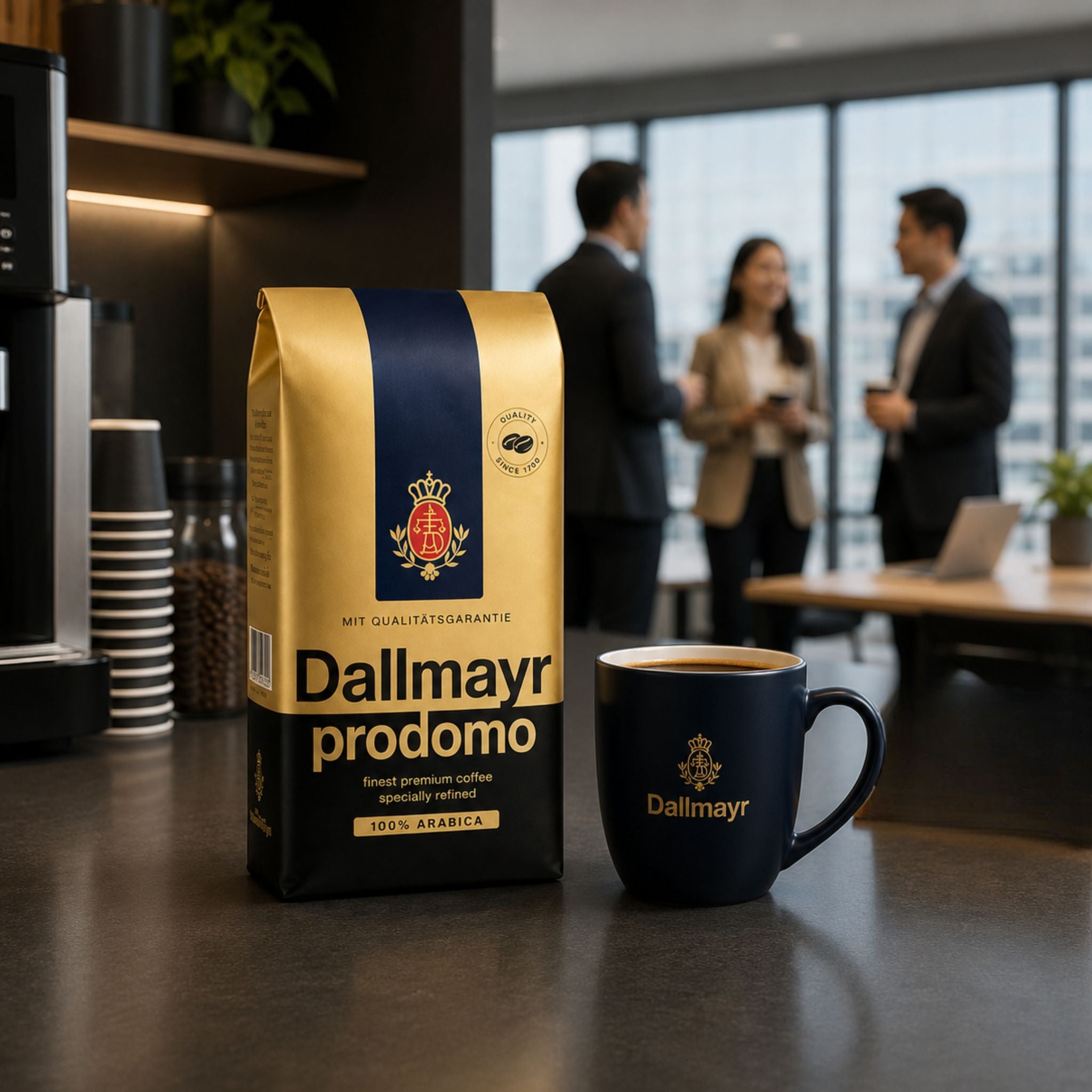 GardenState, Bag of authentic Dallmayr Prodomo 500g whole coffee beans, 100% Arabica, medium roast, intensity 6/10, premium German coffee. Fast delivery.