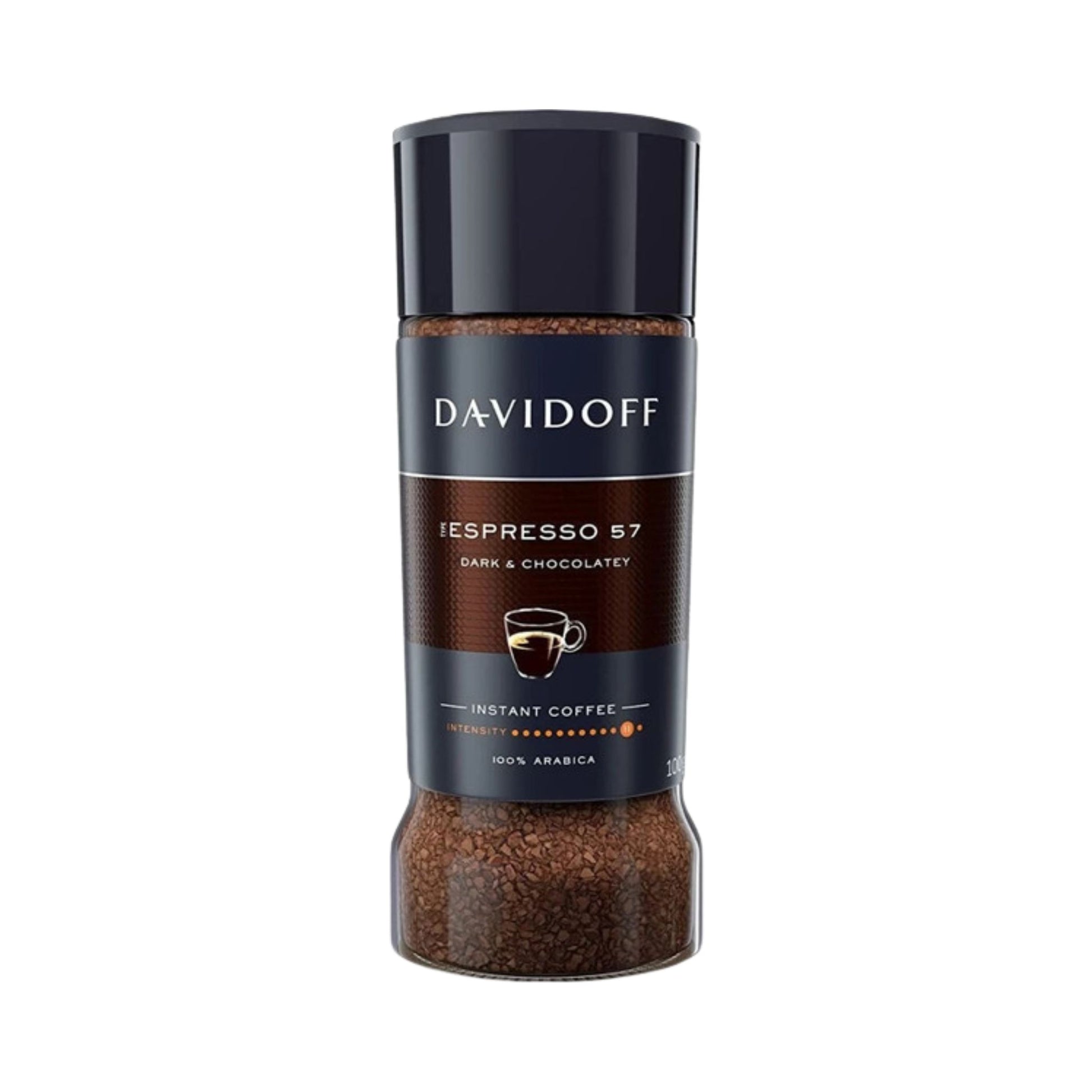 GardenState, Davidoff Espresso 57 Instant Coffee 100g – Dark roast, 100% Arabica, smooth and rich flavour with elegant aroma in airtight glass jar.