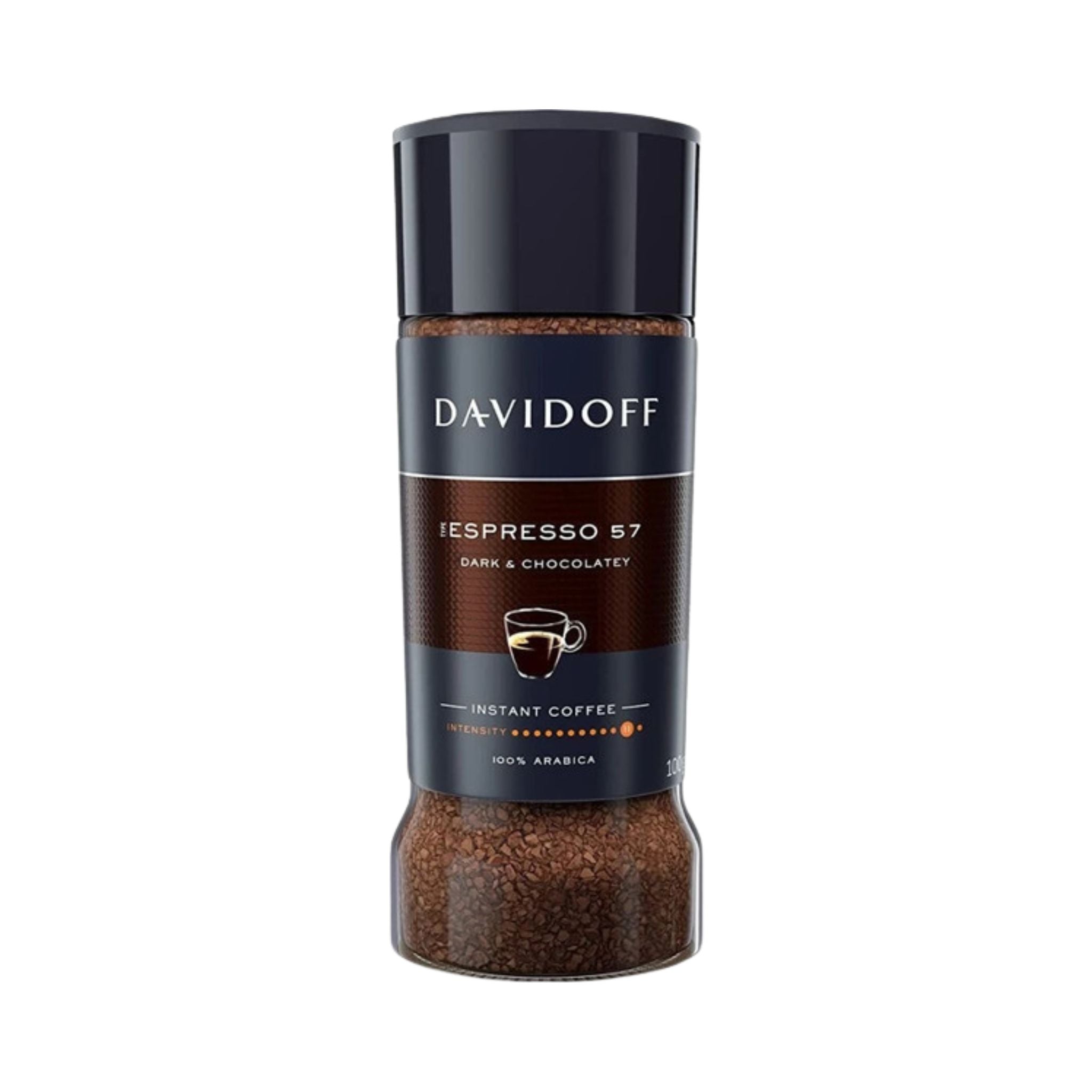 GardenState, Davidoff Espresso 57 Instant Coffee 100g – Dark roast, 100% Arabica, smooth and rich flavour with elegant aroma in airtight glass jar.