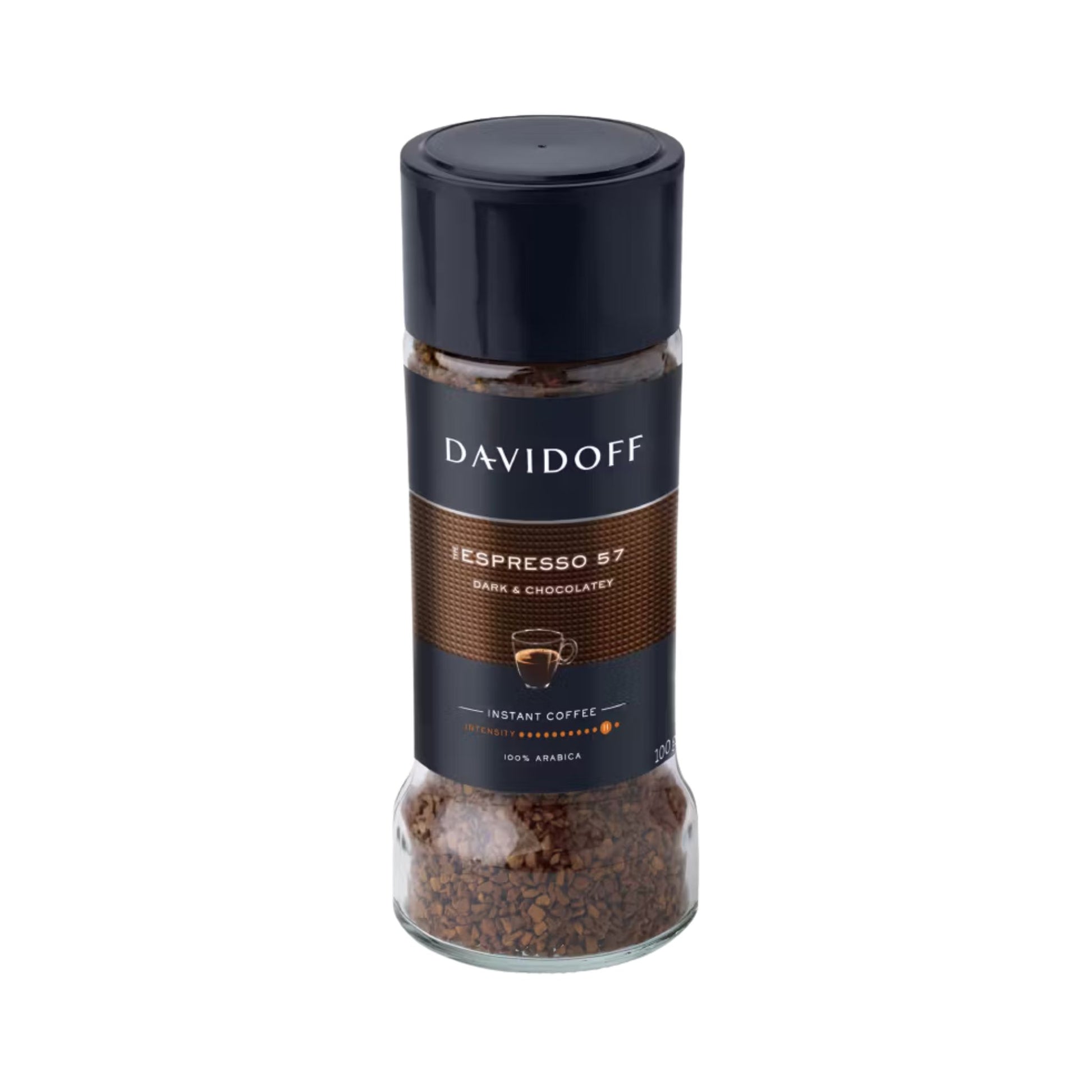GardenState, Davidoff Espresso 57 Instant Coffee 100g – Dark roast, 100% Arabica, smooth and rich flavour with elegant aroma in airtight glass jar.