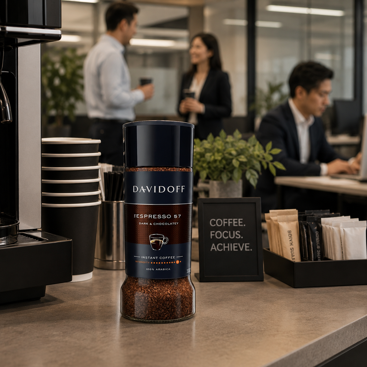 GardenState, Davidoff Espresso 57 Instant Coffee 100g – Dark roast, 100% Arabica, smooth and rich flavour with elegant aroma in airtight glass jar.