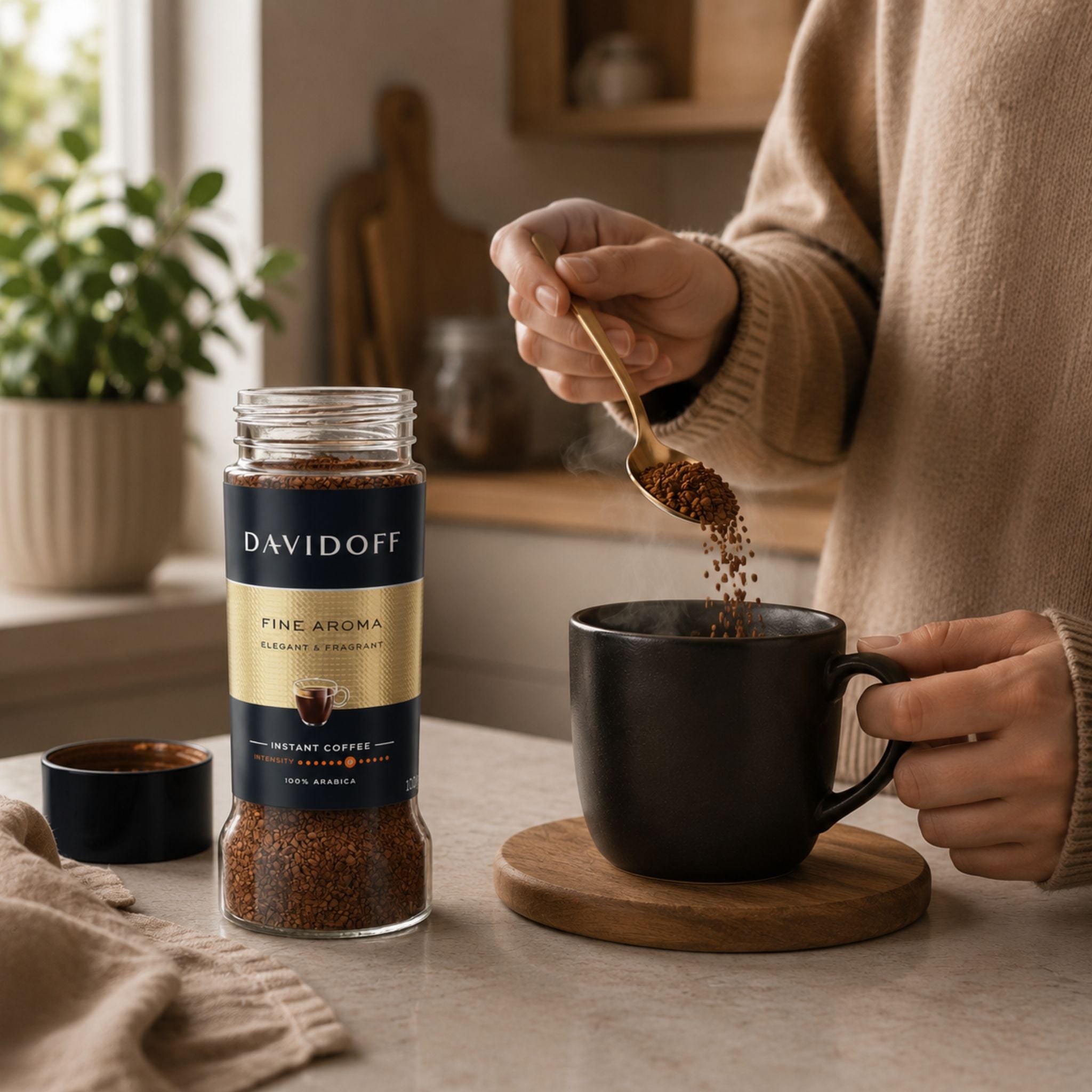 Jar of Davidoff Fine Aroma Instant Coffee (100 gr)