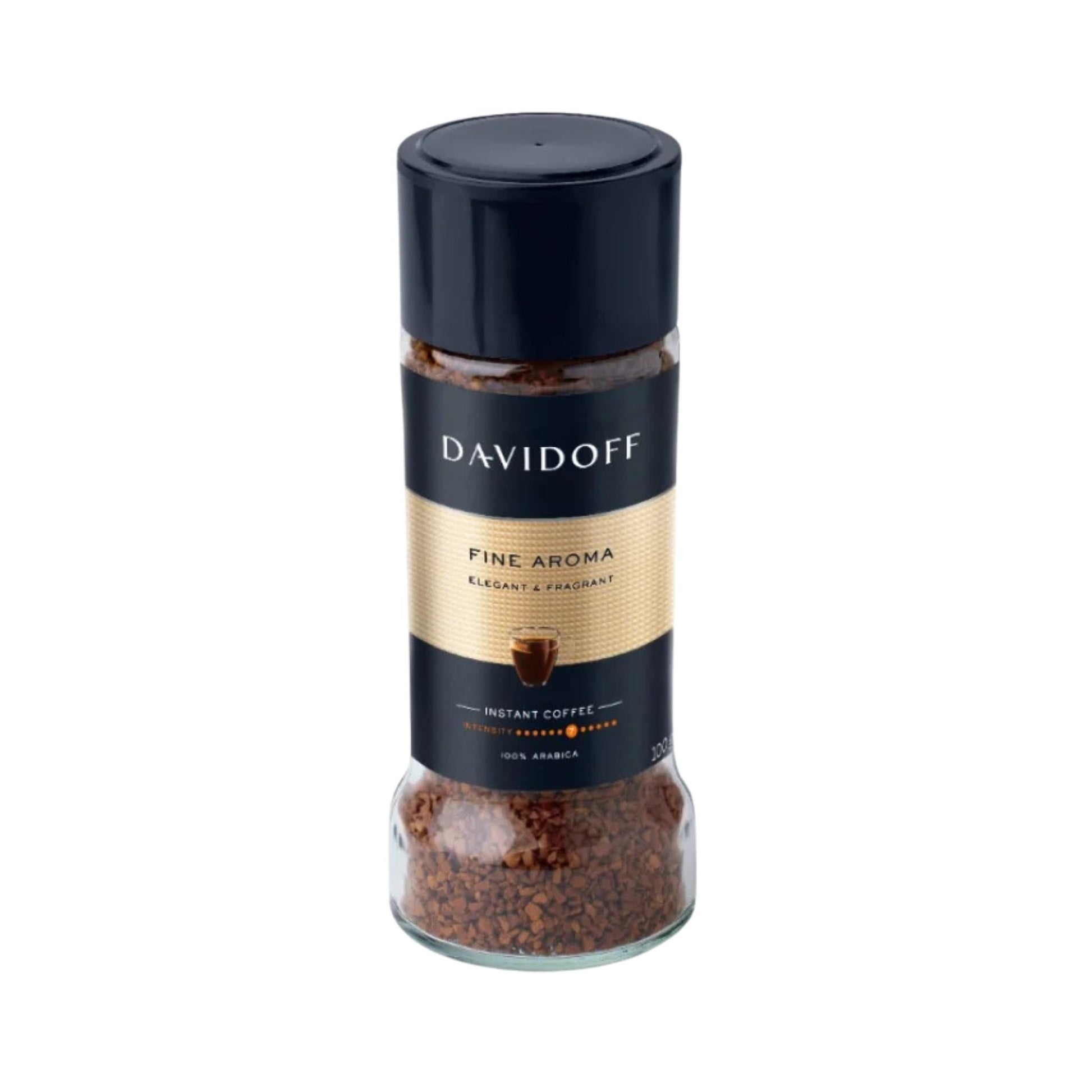 GardenState, Davidoff Fine Aroma Instant Coffee 100g – premium freeze-dried Arabica blend with a mild, smooth taste and delicate aroma. Ideal for hotels, offices, and catering services.