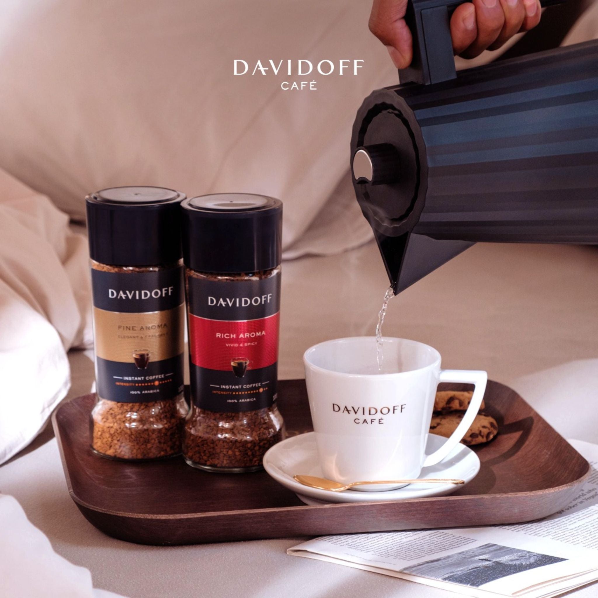 Garden State, Davidoff Instant Coffee in 200g glass jar, Rich Aroma Fine Aroma and Espresso 57. 100% Arabica Beans.