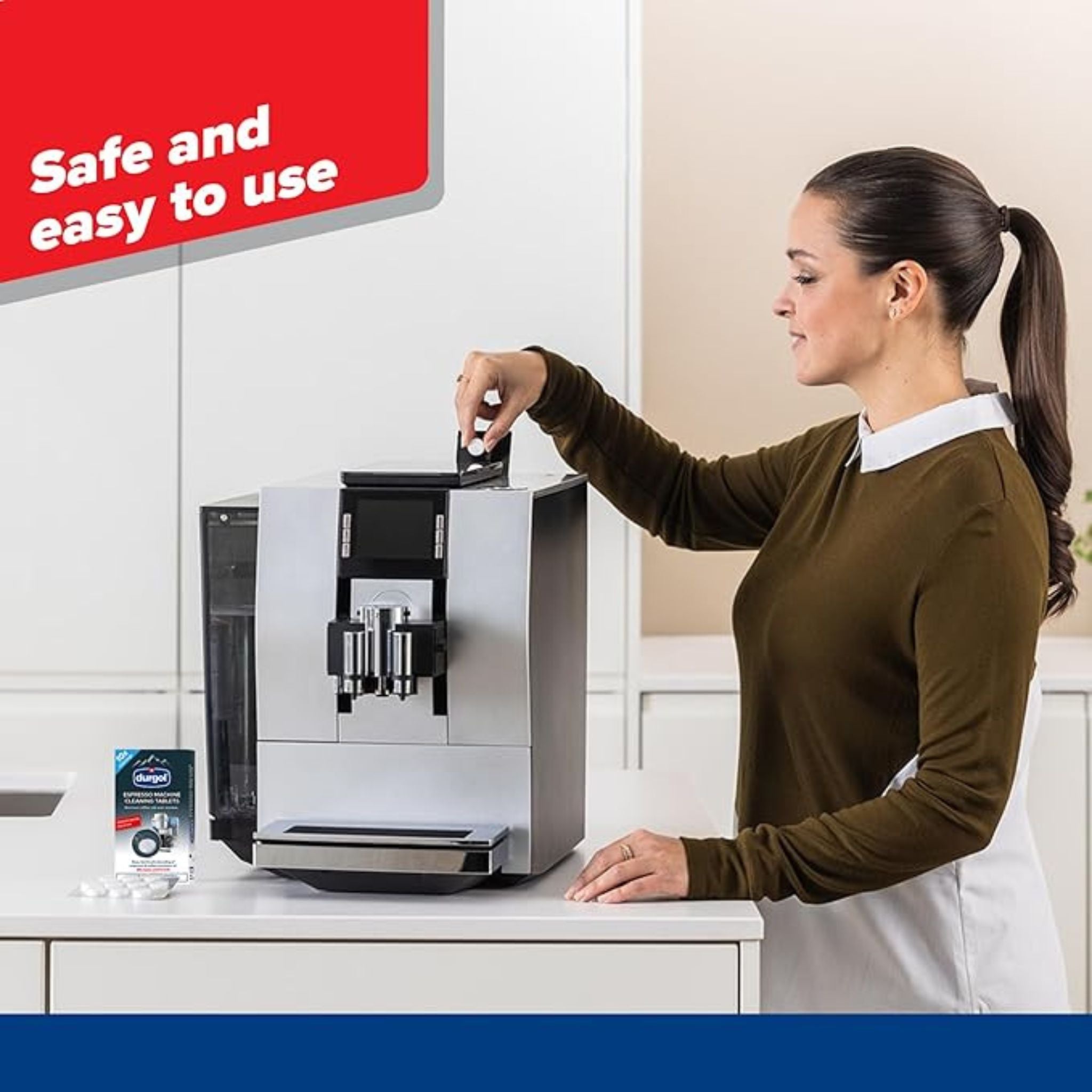 GardenState, Durgol Swiss Cleaning Tablets x10 – biodegradable tablets for all coffee machine types. Removes coffee residue, extends machine life, and ensures hygienic brewing. Easy and efficient care.