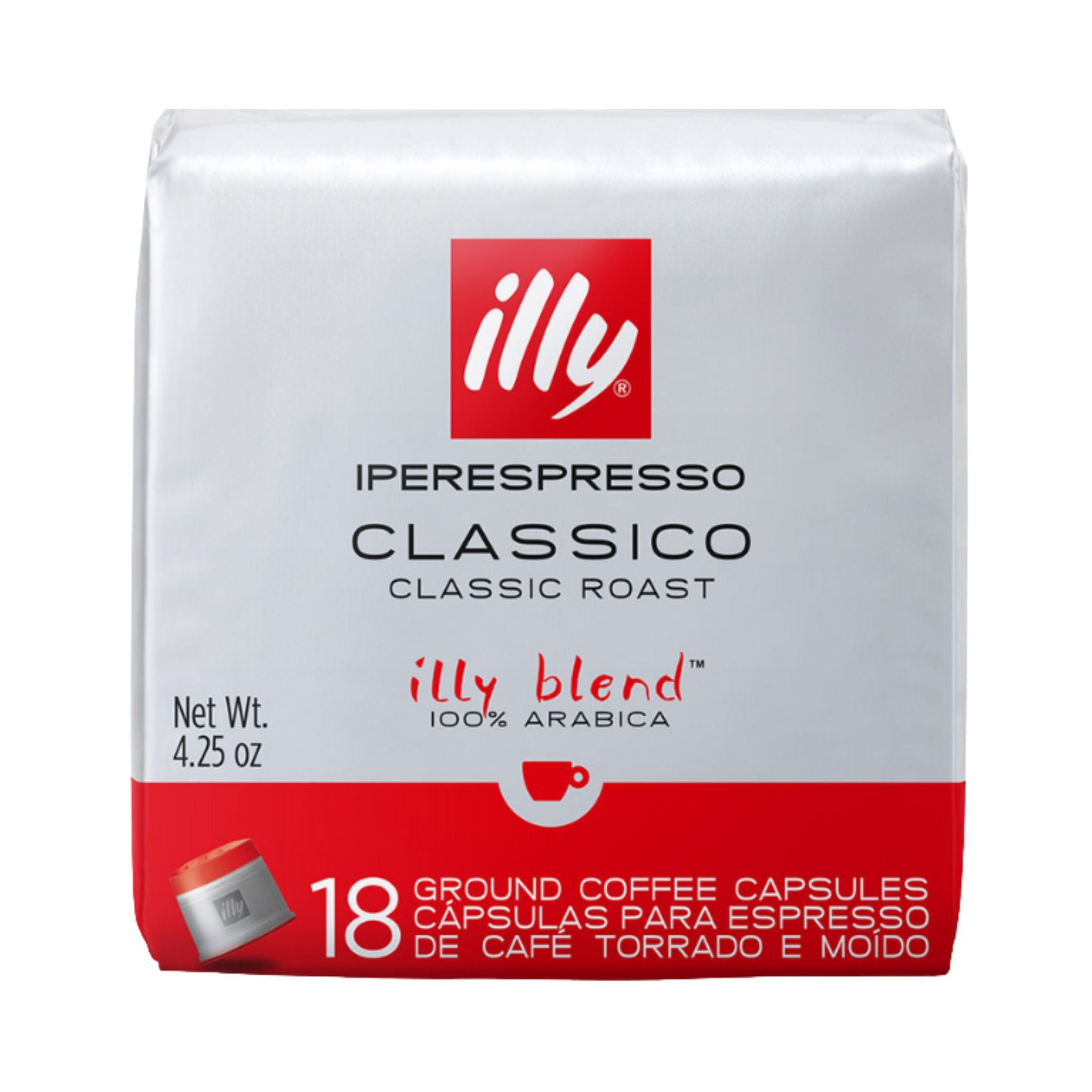 GardenState, Illy Iperespresso Classico Espresso Capsules, medium roast, 18 pack, smooth and balanced taste with notes of caramel, orange blossom, and jasmine.