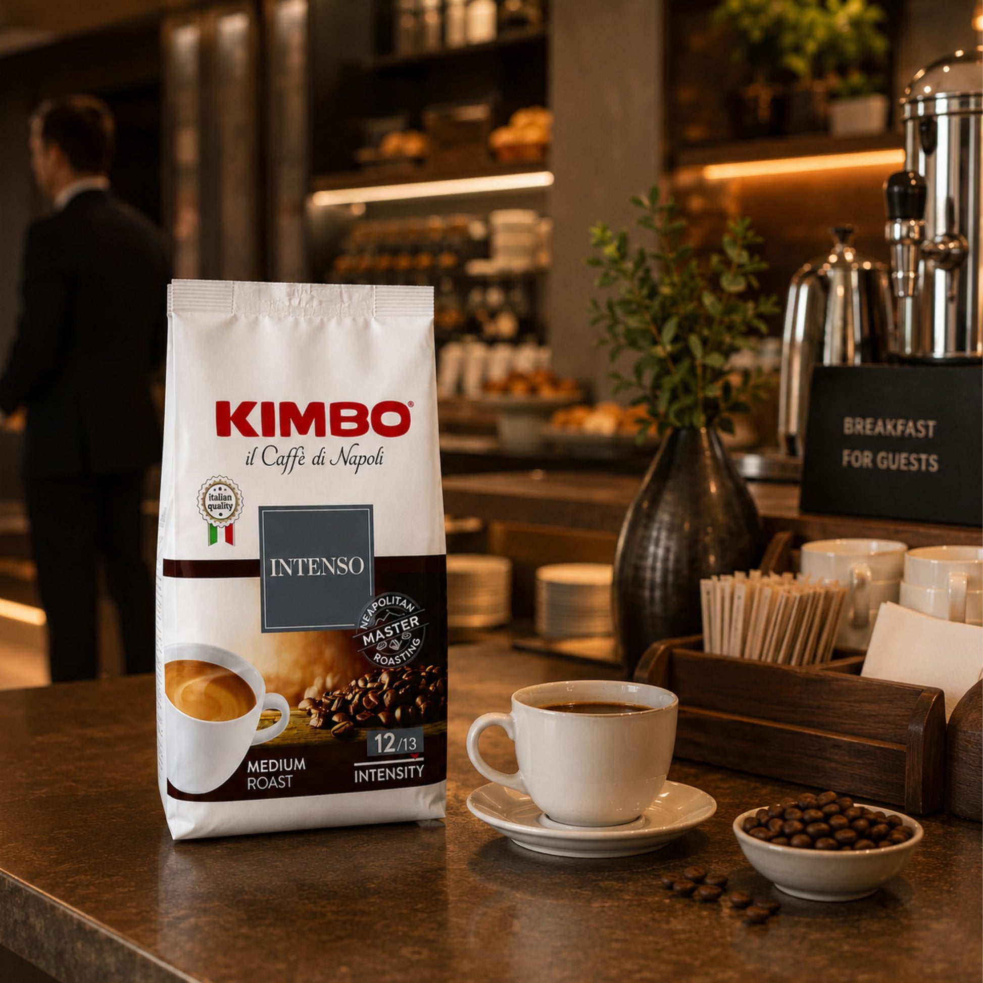 gardenstate Kimbo Intenso Coffee Beans 1kg medium roast Italian coffee beans for office pantry coffee hotel breakfast buffet ship chandlers maritime catering restaurants cafes bean to cup machines espresso machines hospitality supply Singapore