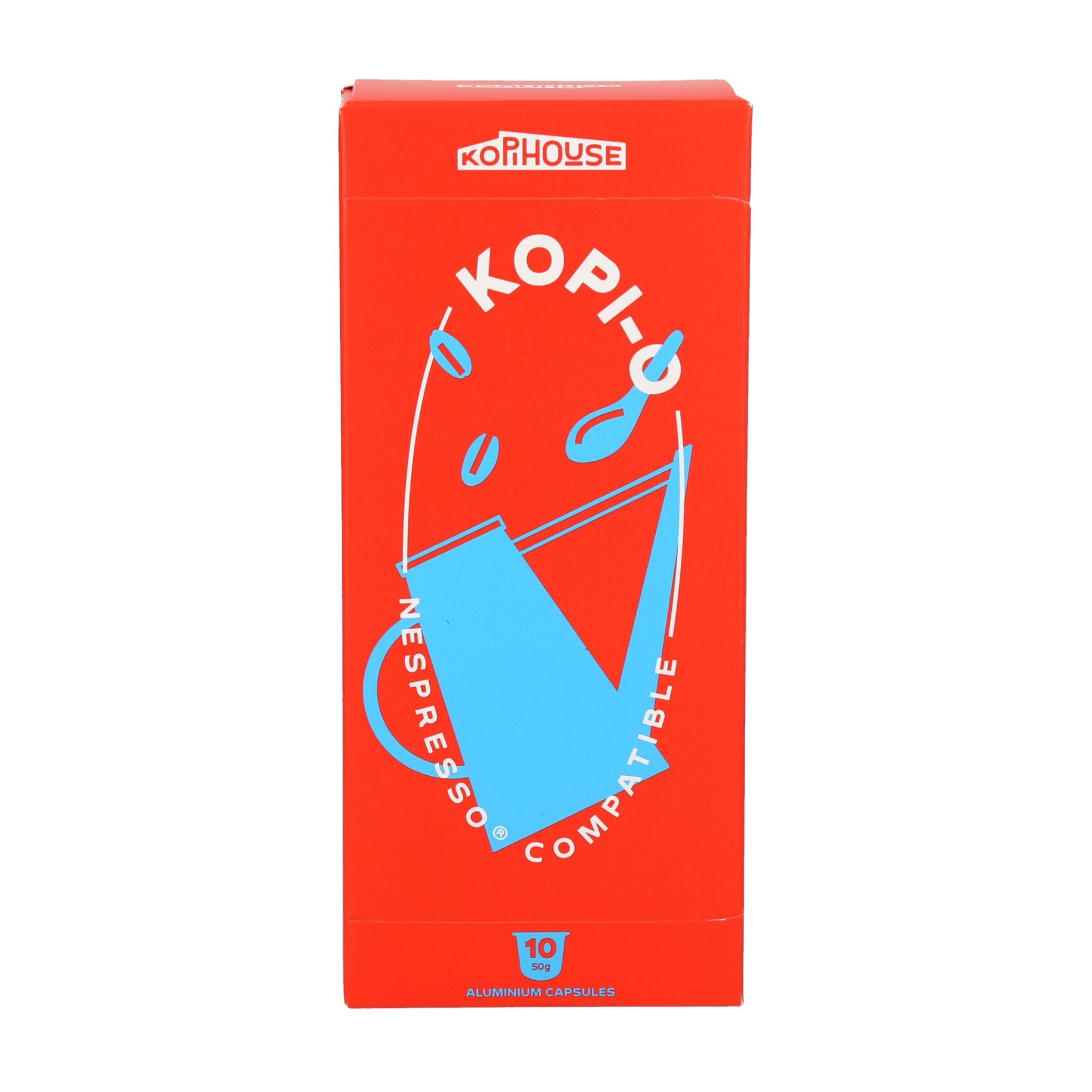 GardenState, Kopihouse KOPI-O – 10 Nespresso® compatible compostable capsules filled with bold, black kopitiam-style coffee. Strong, smooth, sustainable. A local classic made modern.