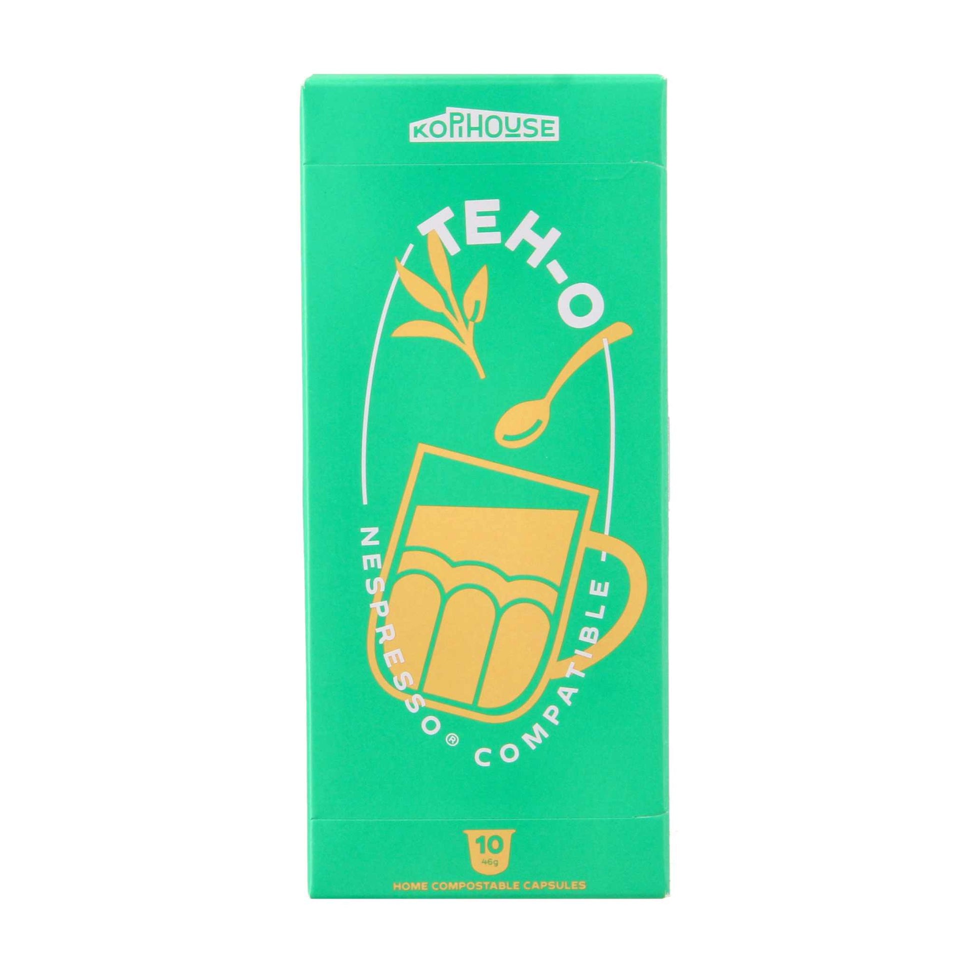 GardenState, Teh-O – 10 Nespresso® compatible capsules filled with bold, aromatic black tea for a true kopitiam experience. Add condensed milk for a rich and familiar local-style brew.