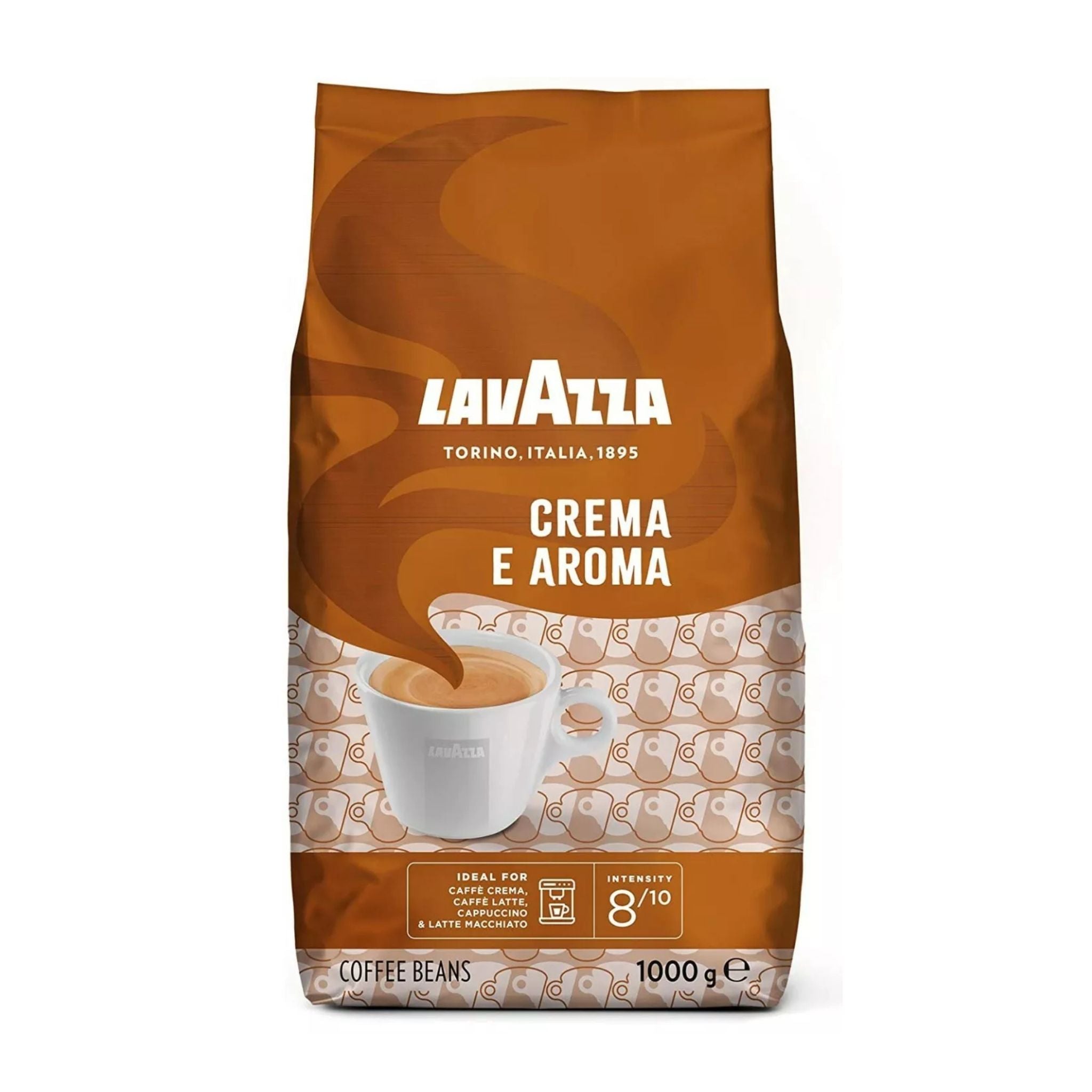 GardenState, Lavazza Crema e Aroma Whole Coffee Beans (1kg) – Medium Roast, 8/10 Intensity. Premium Italian coffee blend with a rich, full-bodied taste, long-lasting crema, and smooth chocolate notes. Ideal for cafés, restaurants, hotels, and offices. Suitable for espresso machines, Moka pots, and French press. Roasted in Italy for a high-quality coffee.