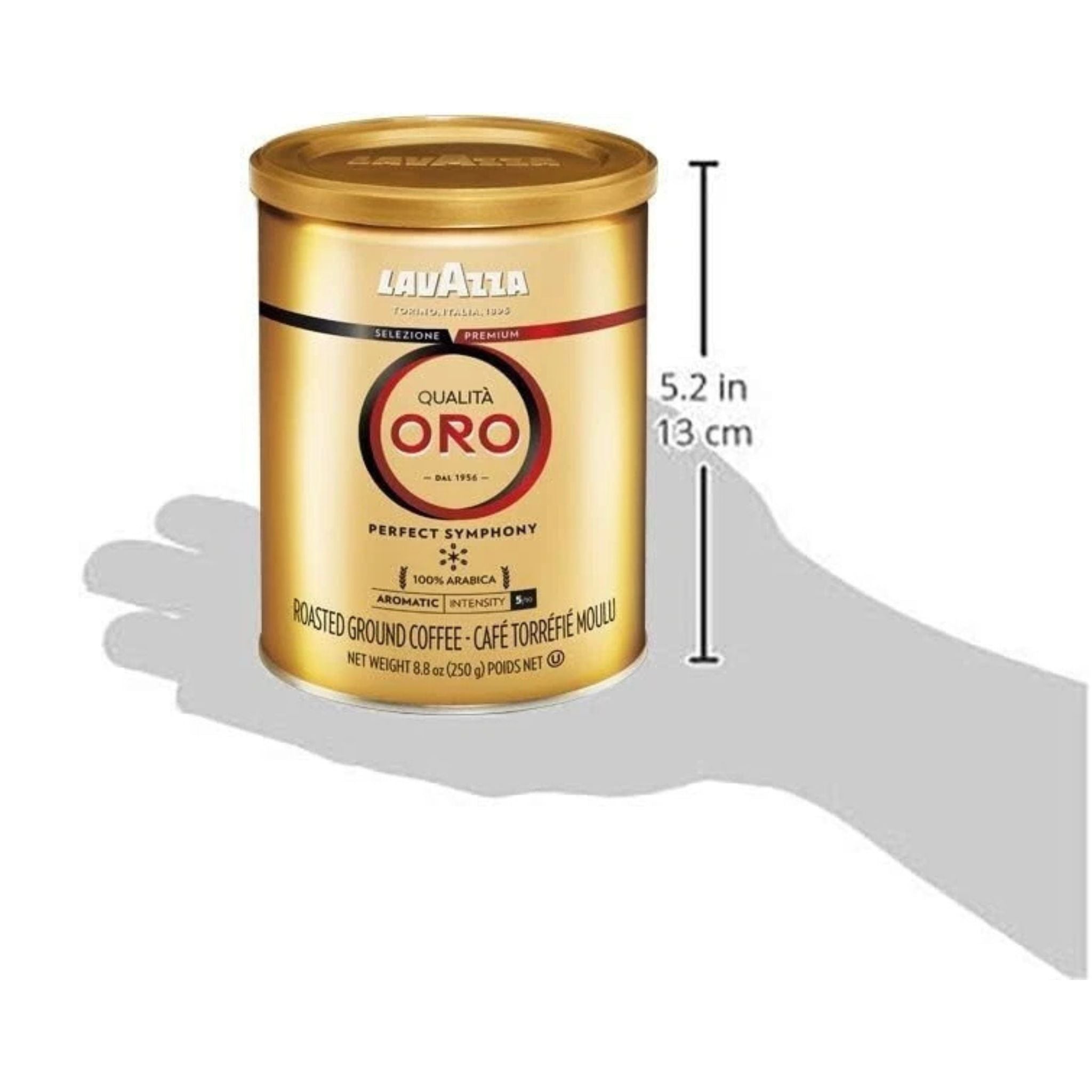 GardenState, Lavazza Qualità Oro Ground Coffee 250g tin – Medium roast, 100% Arabica blend with fruity and floral notes. Ideal for filter coffee, moka pot, and French press brewing.