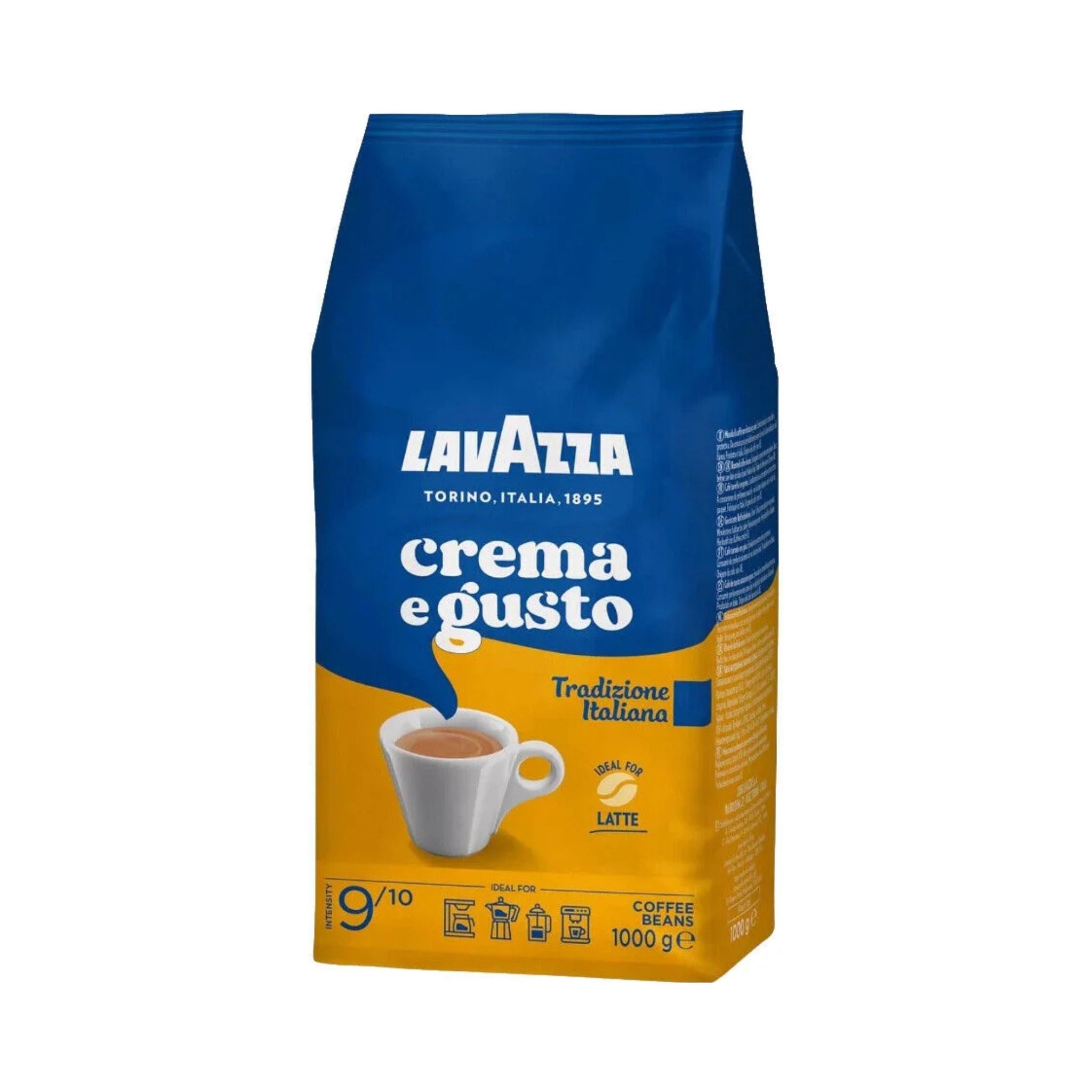 Crema e Gusto Tradizione Italiana coffee beans 1kg medium roast strong cocoa nutty blend Singapore office coffee