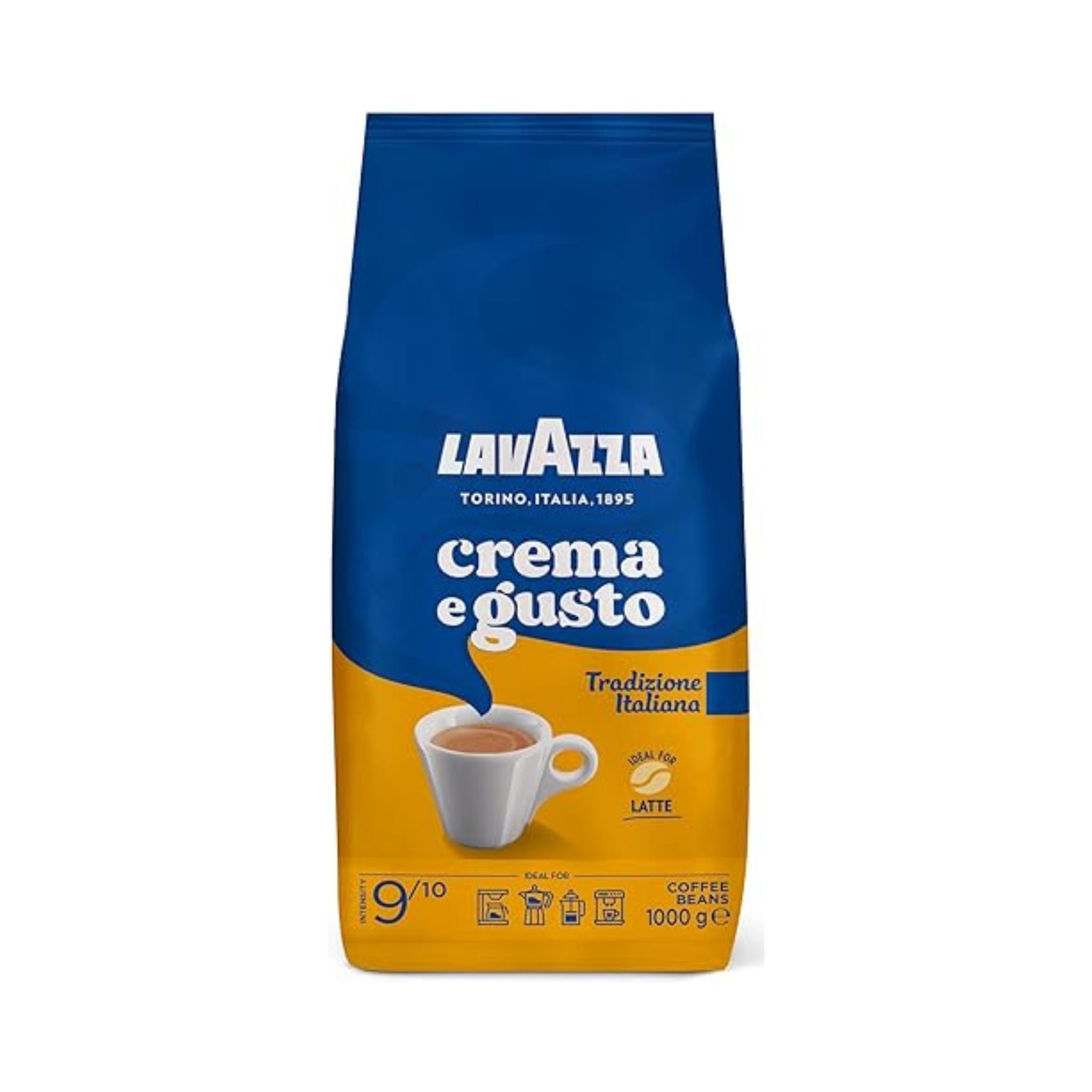 Crema e Gusto Tradizione Italiana coffee beans 1kg medium roast strong cocoa nutty blend Singapore office coffee