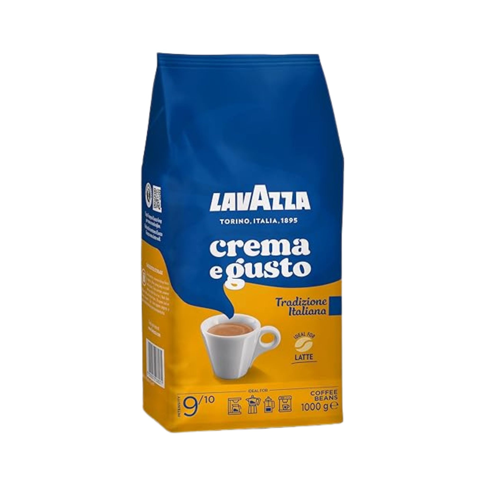 Crema e Gusto Tradizione Italiana coffee beans 1kg medium roast strong cocoa nutty blend Singapore office coffee