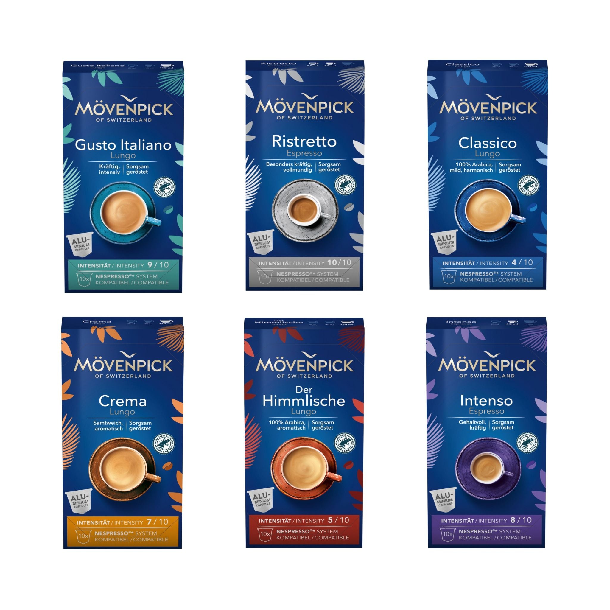 Movenpick - pack of 10 Nespresso compatible Coffee Capsules.