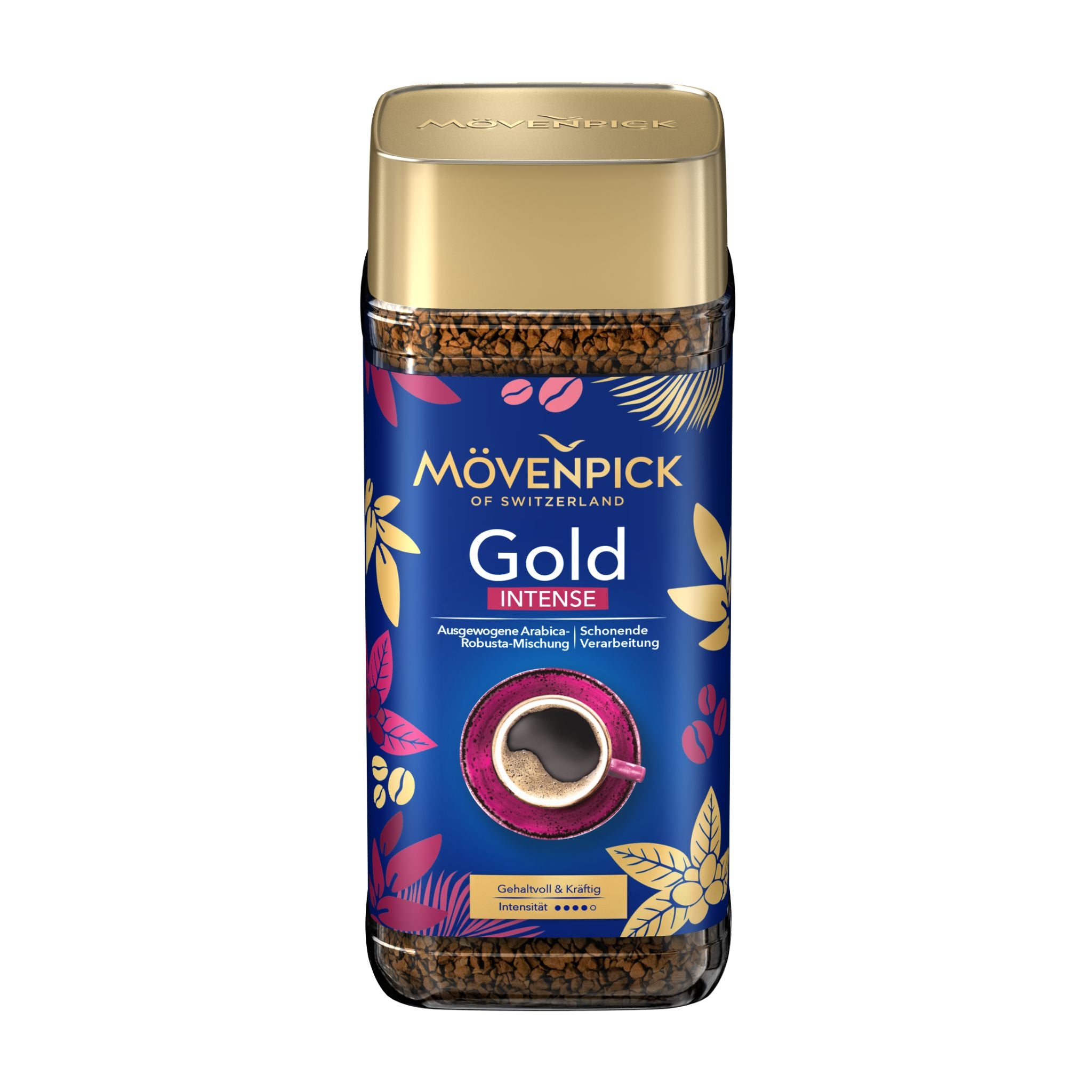 GardenState, Movenpick Gold Intense instant coffee in 200 grams jar. Authentic European Brand.