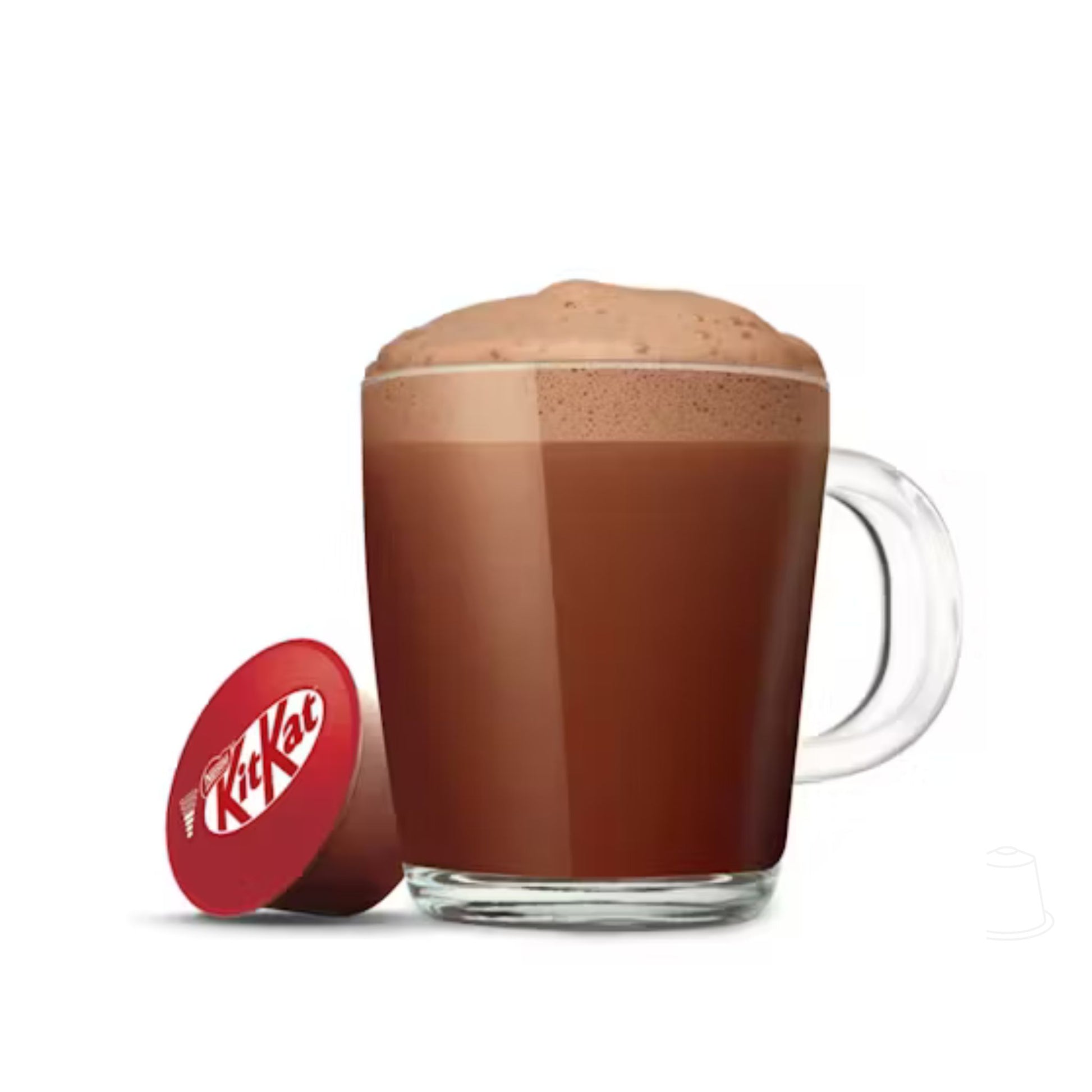 GardenState, b2b coffee supplier, Nescafé Dolce Gusto KitKat hot chocolate capsules pack with 16 single-serve pods, featuring the iconic KitKat cocoa and wafer flavour, compatible with Nescafé Dolce Gusto coffee machines.