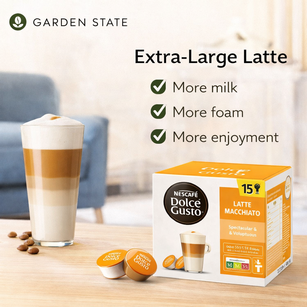 Nescafe Dolce Gusto Latte Macchiato XL Coffee Cups (pack of 15)