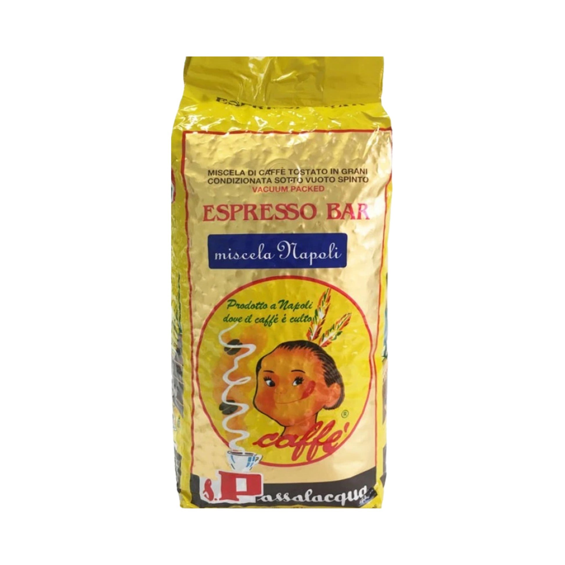 Gardenstate Wholesale Coffee Singapore Supplier: Passalacqua Miscela Napoli Whole Coffee Beans 1kg – premium Italian espresso blend of Arabica and Robusta with rich crema, chocolate notes, and smooth aroma. Perfect for cafés, restaurants, and offices.