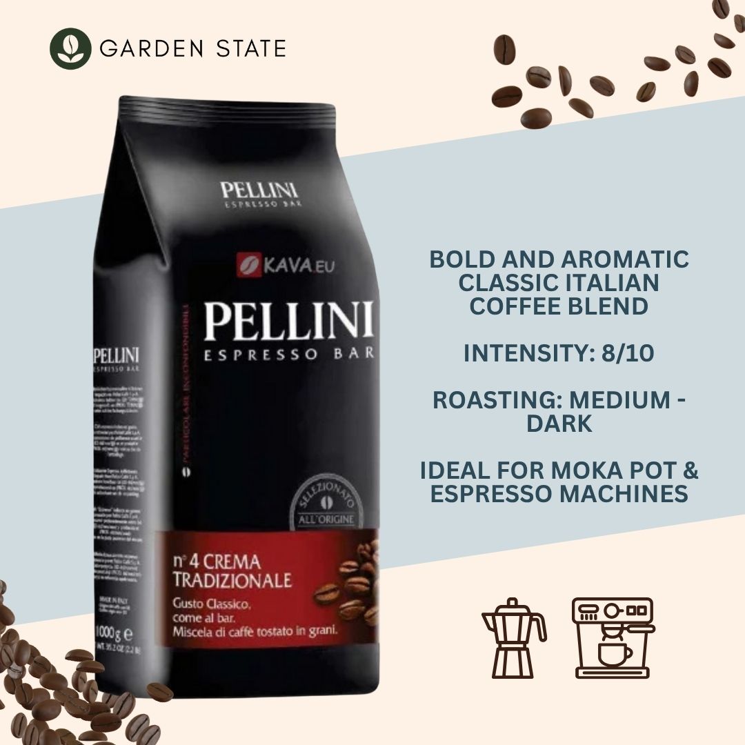 Pellini Espresso Bar No.4 Crema Tradizionale Whole Coffee Beans (1 kg)
