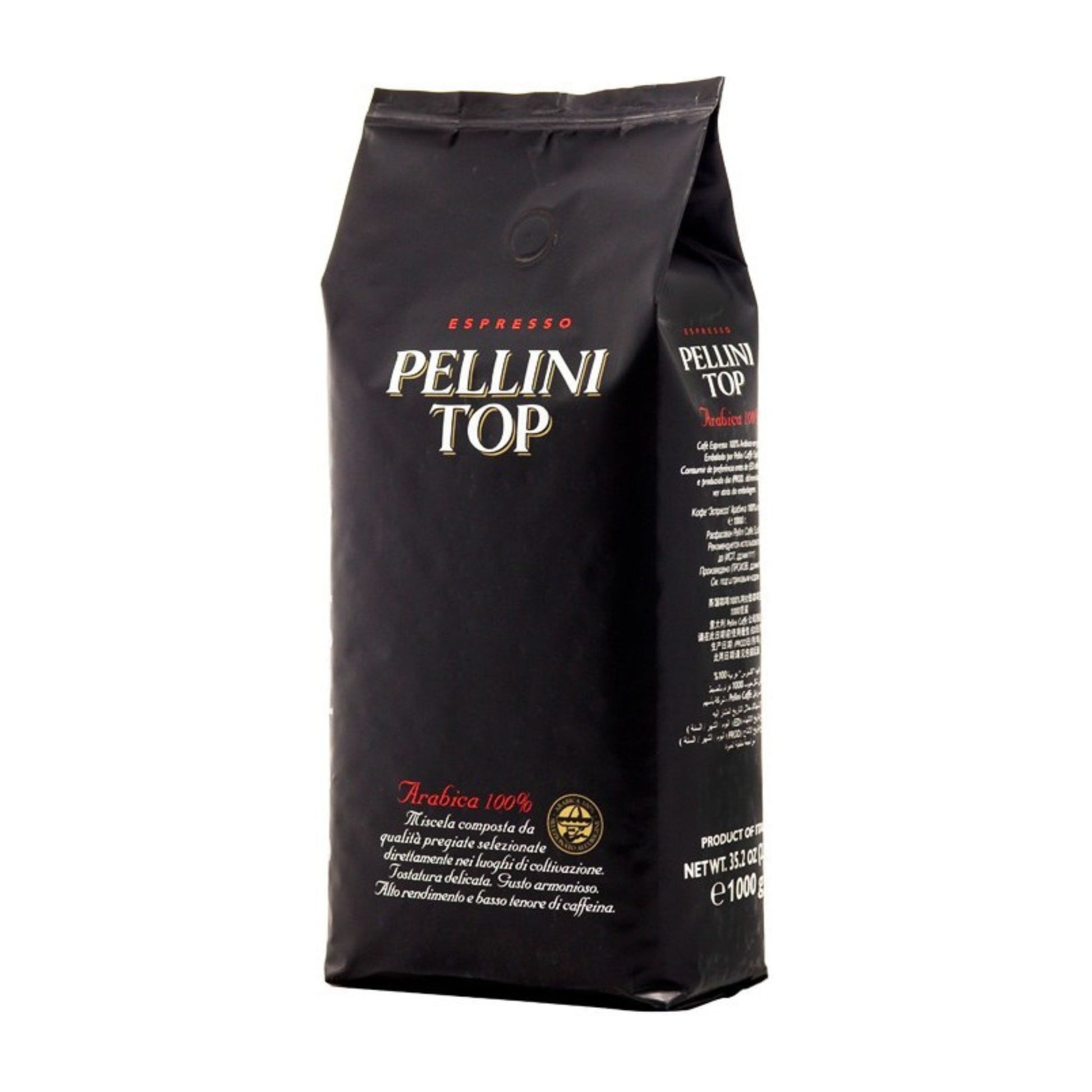 GardenState, Pellini Top Espresso – 1KG of 100% Arabica whole coffee beans with a delicate roast, offering a refined aroma and sweet, smooth flavor. Imported from Italy, perfect for cafés, restaurants, and businesses seeking premium espresso.