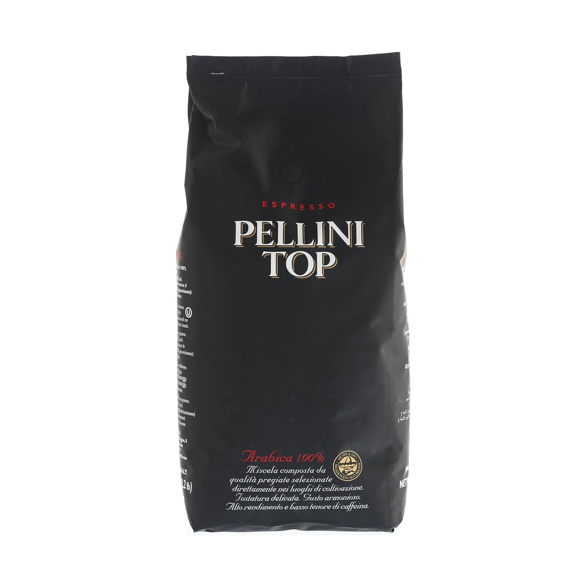 GardenState, Pellini Top Espresso – 1KG of 100% Arabica whole coffee beans with a delicate roast, offering a refined aroma and sweet, smooth flavor. Imported from Italy, perfect for cafés, restaurants, and businesses seeking premium espresso.