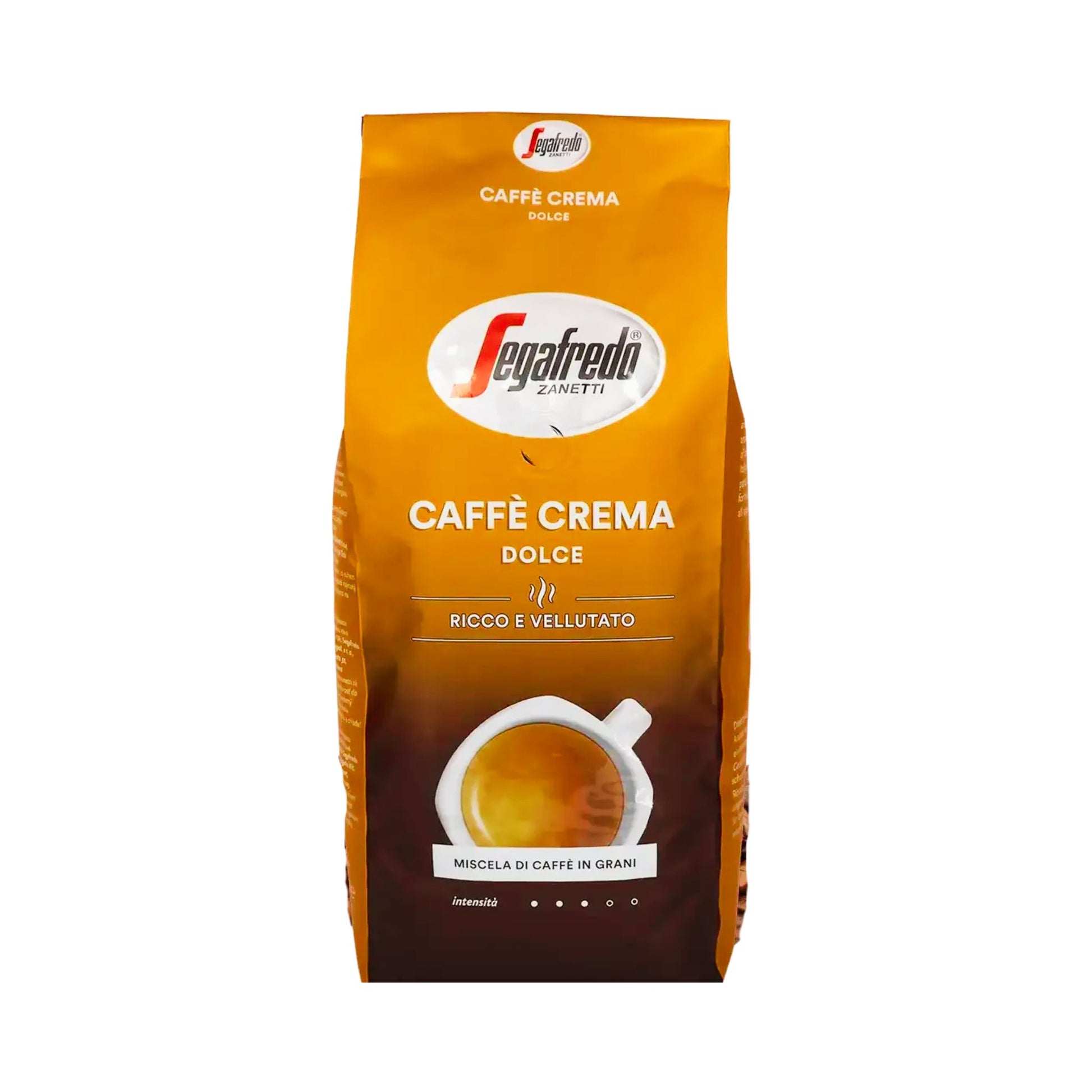 GardenState,Segafredo Zanetti Caffè Crema Dolce (1KG) – Whole Coffee Beans, Medium to Dark Roast, 6/10 Intensity. A balanced blend of 60% Arabica & 40% Robusta, offering a velvety texture, rich aroma, and smooth taste. Roasted in Italy for premium quality.