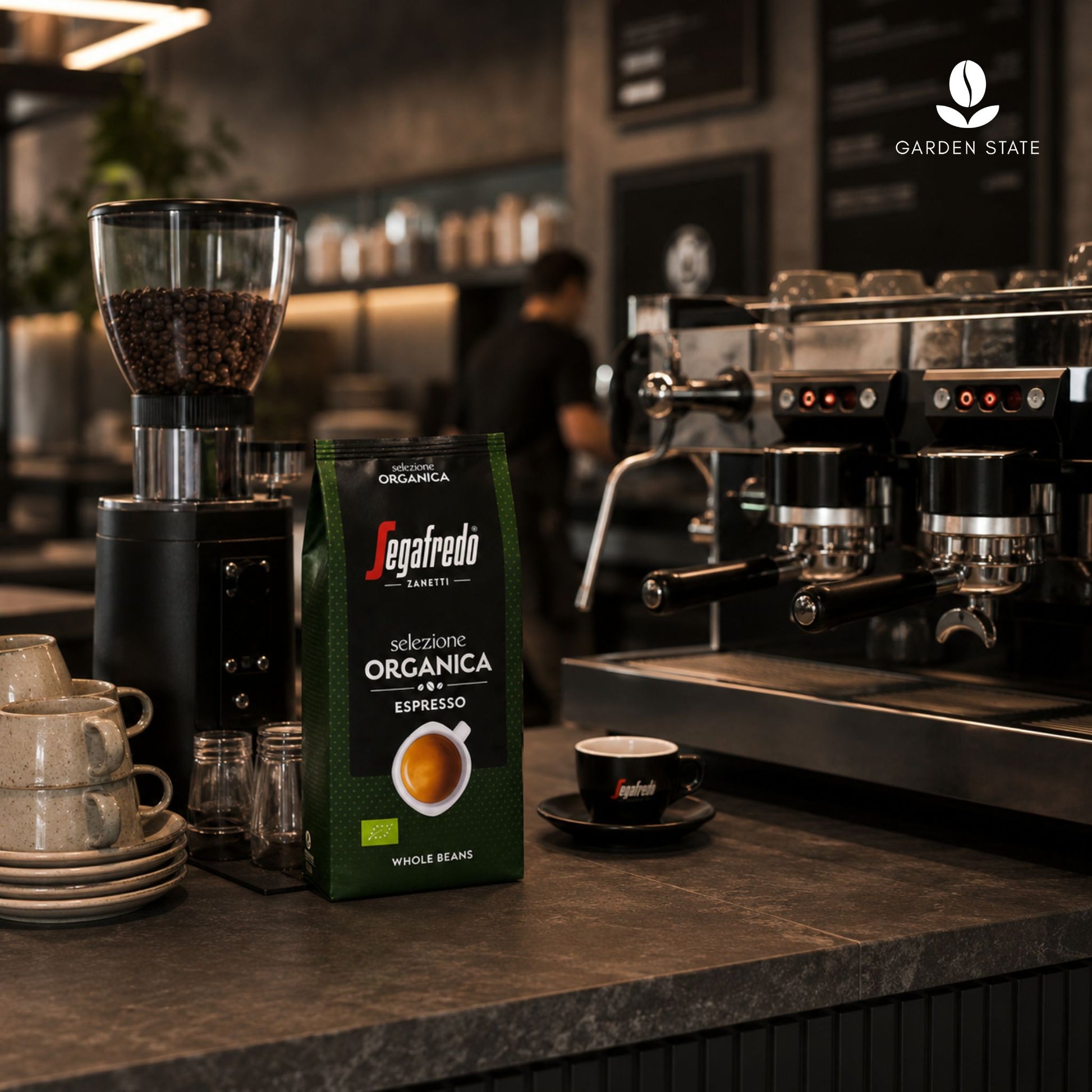 GardenState, Segafredo Organica Espresso Biologico (1KG) – Premium organic coffee beans from Peru, Mexico & Uganda. Medium roast (8/10 intensity) with rich chocolate, caramel, and nutty notes. Italian strong coffee for wholesale prices Singapore.