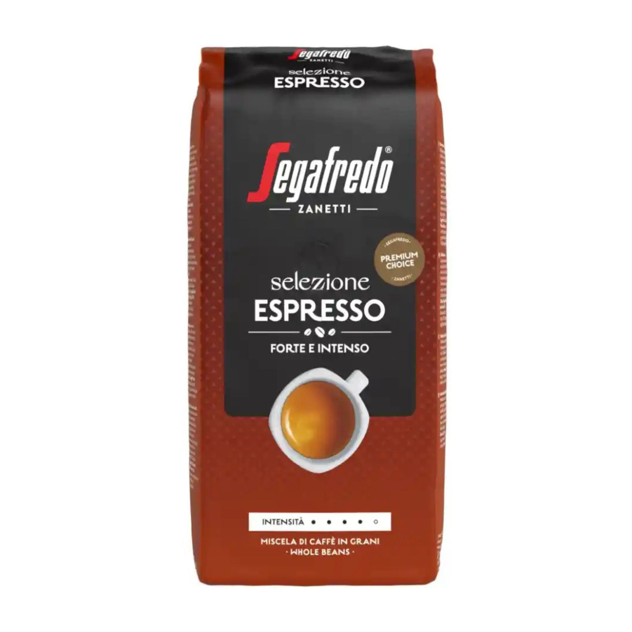 GardenState, Segafredo Selezione Espresso 1kg whole coffee beans. Medium-dark roast, 8/10 intensity. Rich notes of vanilla, red fruits, nuts & dark chocolate. Ideal for espresso, cappuccino & latte.