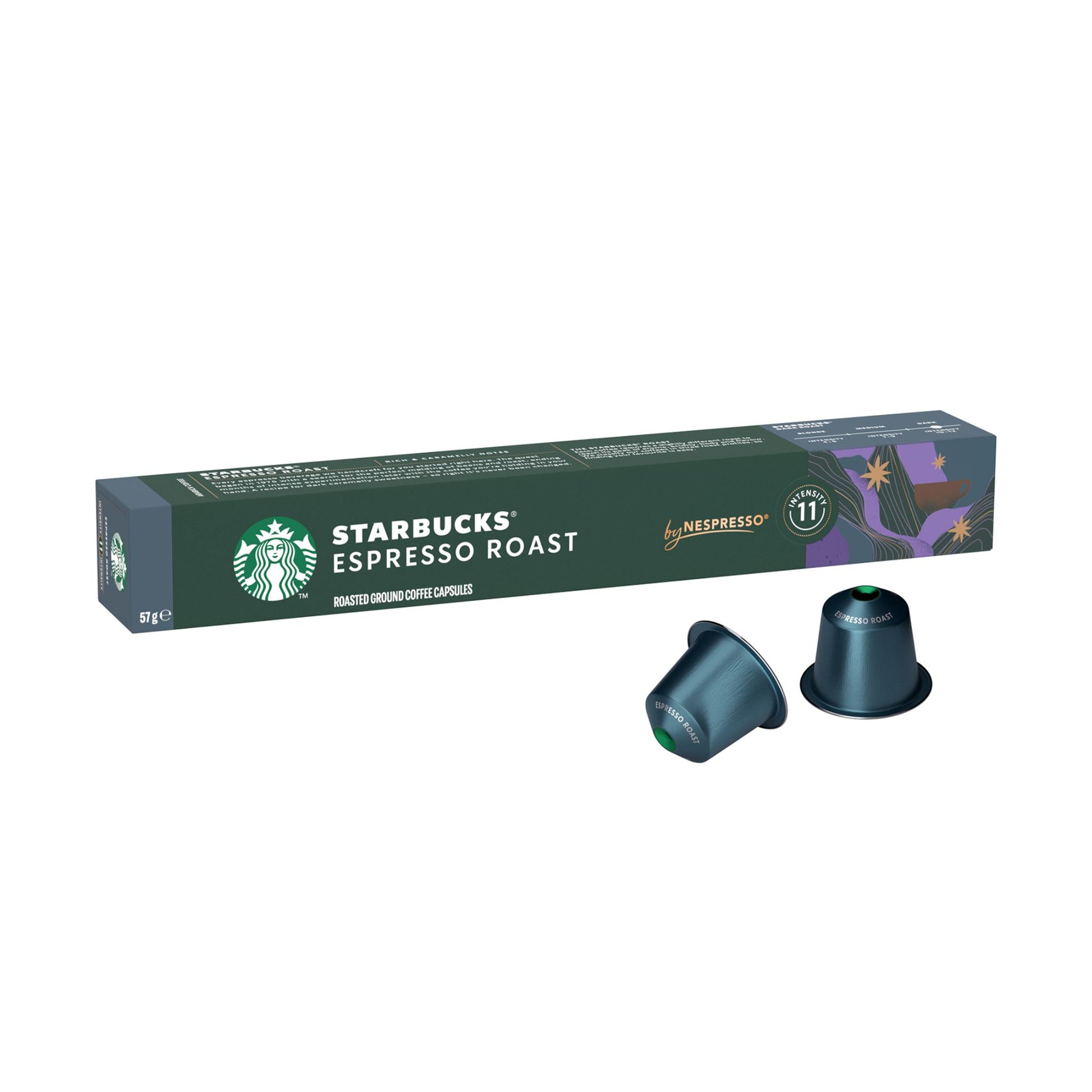 GardenState, Starbucks® Espresso Roast by Nespresso® – 10 coffee capsules with rich, dark roast, caramelly sweetness, made from Latin American and Asia/Pacific beans. Compatible with Nespresso® Original Line machines.