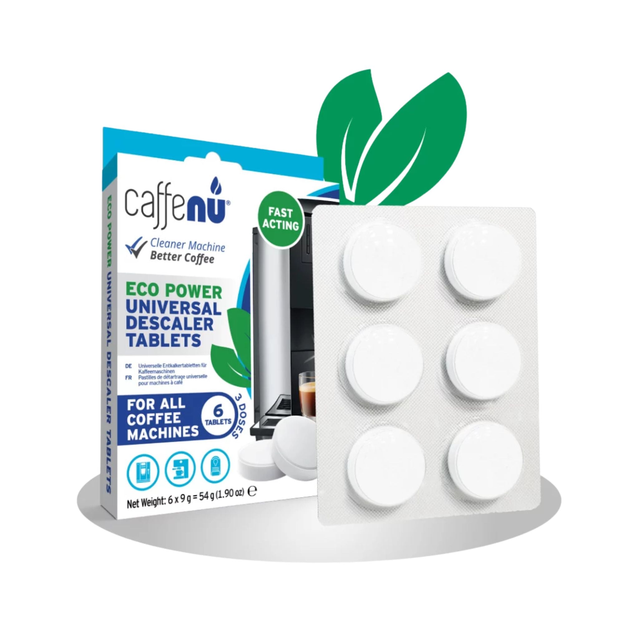 Caffenu Universal Coffee Machine Descaler Tablets (6x)