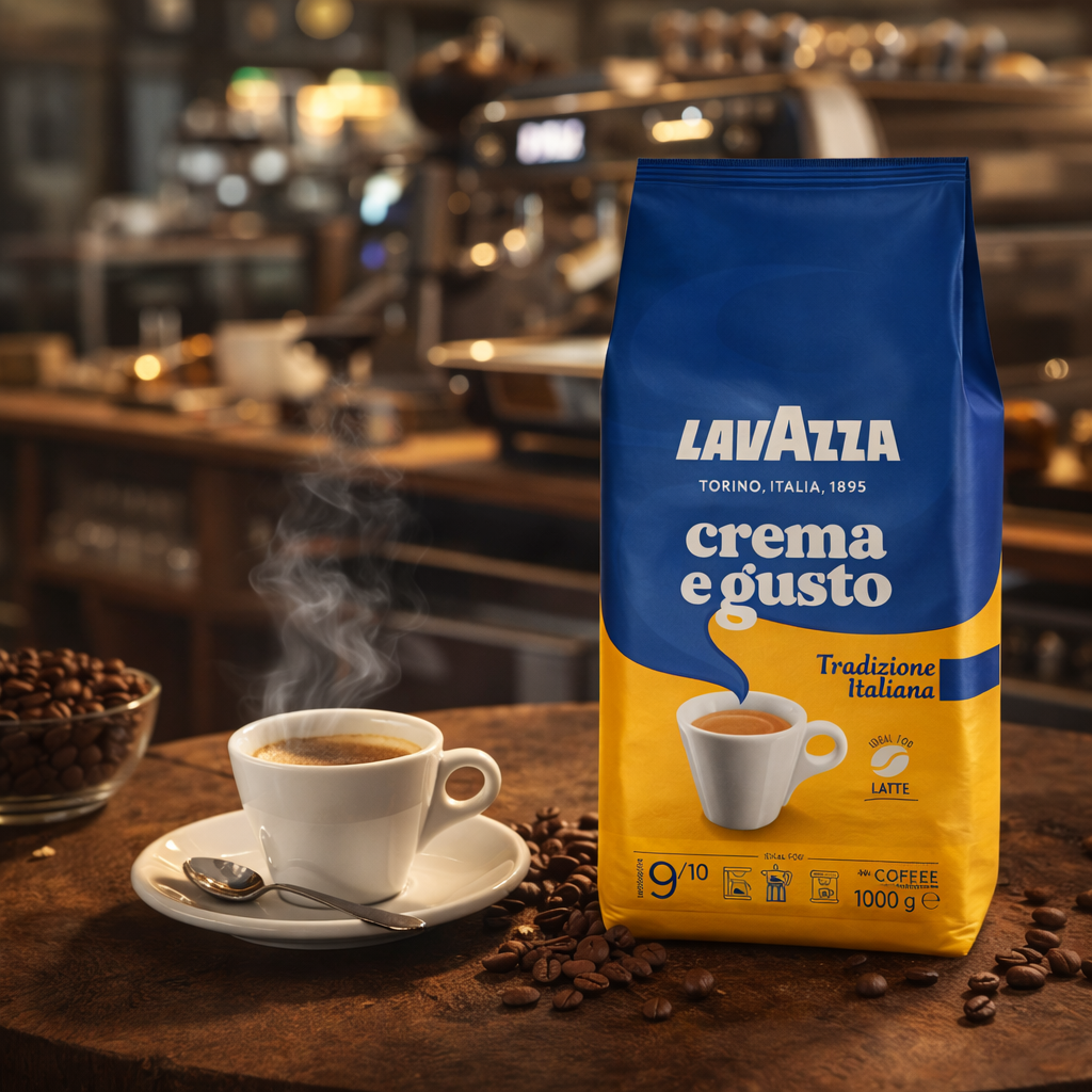 Crema e Gusto Tradizione Italiana coffee beans 1kg medium roast strong cocoa nutty blend Singapore cafe coffee