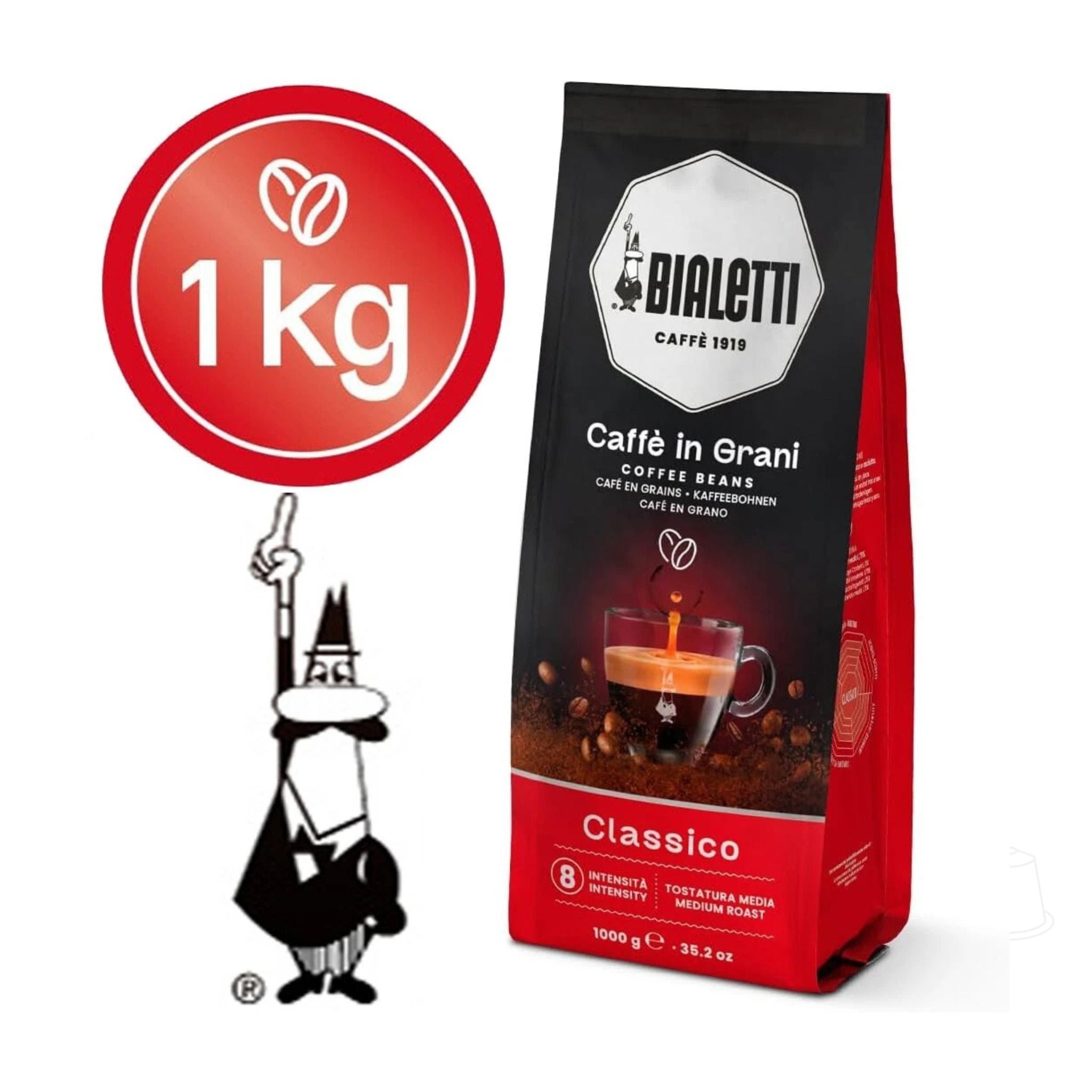 Bialetti Classico Whole Coffee Beans (1kg)