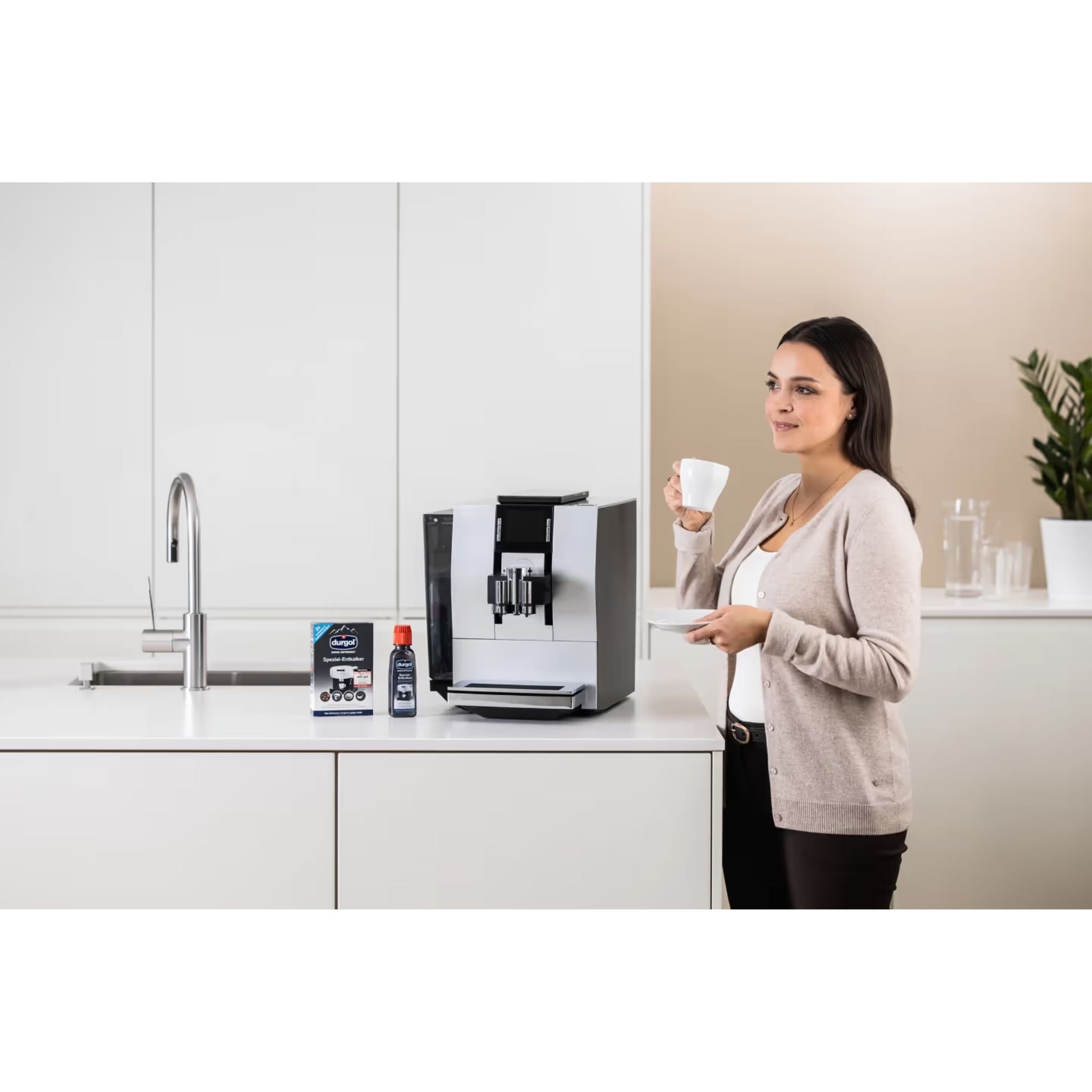 GardenState, Durgol Swiss Espresso Descaler, 2 x 125ml. Fast, safe descaling for all espresso machines. Odorless, tasteless, and highly effective. Helps maintain machine performance and espresso quality.