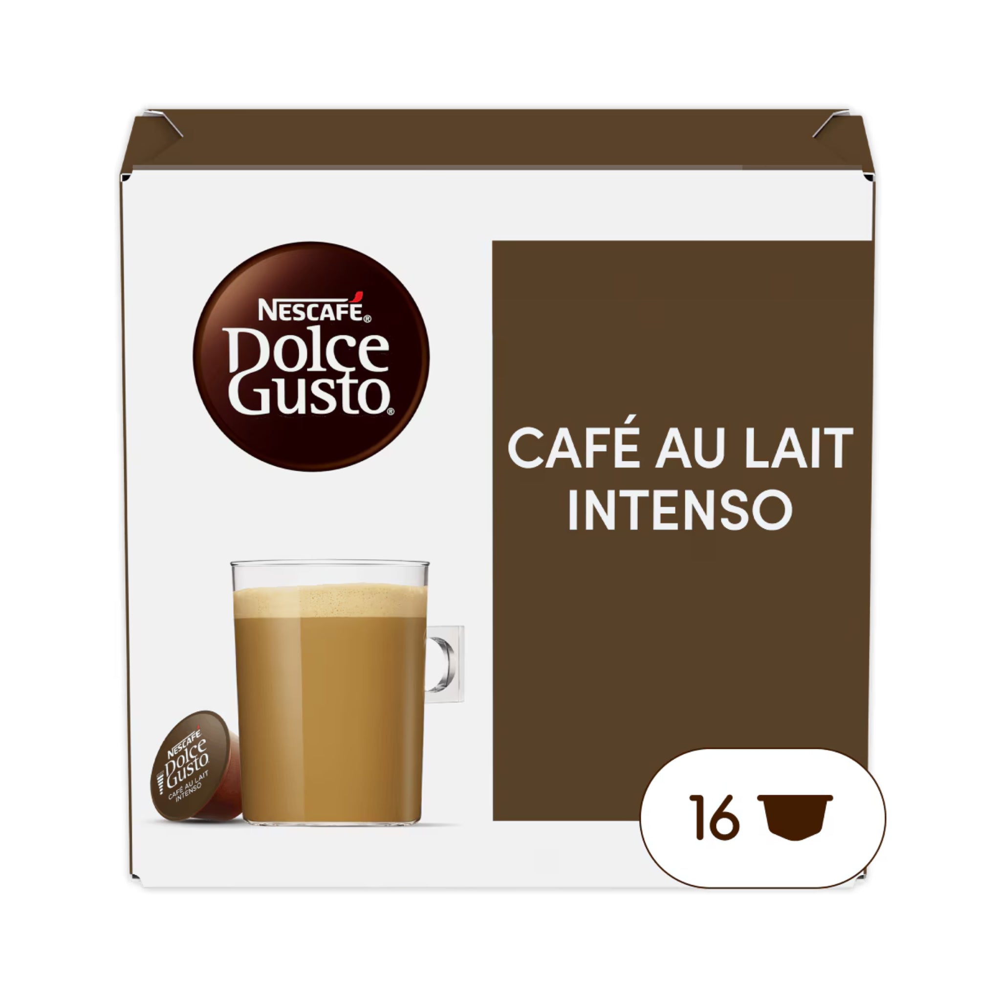 Nescafe Dolce Gusto Cafe au Lait Intenso (Pack of 16)